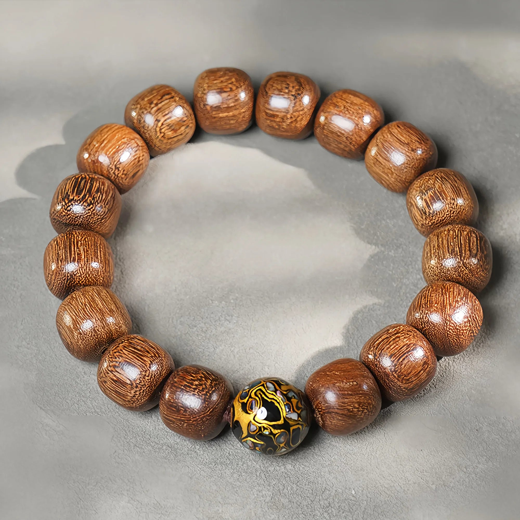 Golden Sandalwood Artisan Strand Bracelet