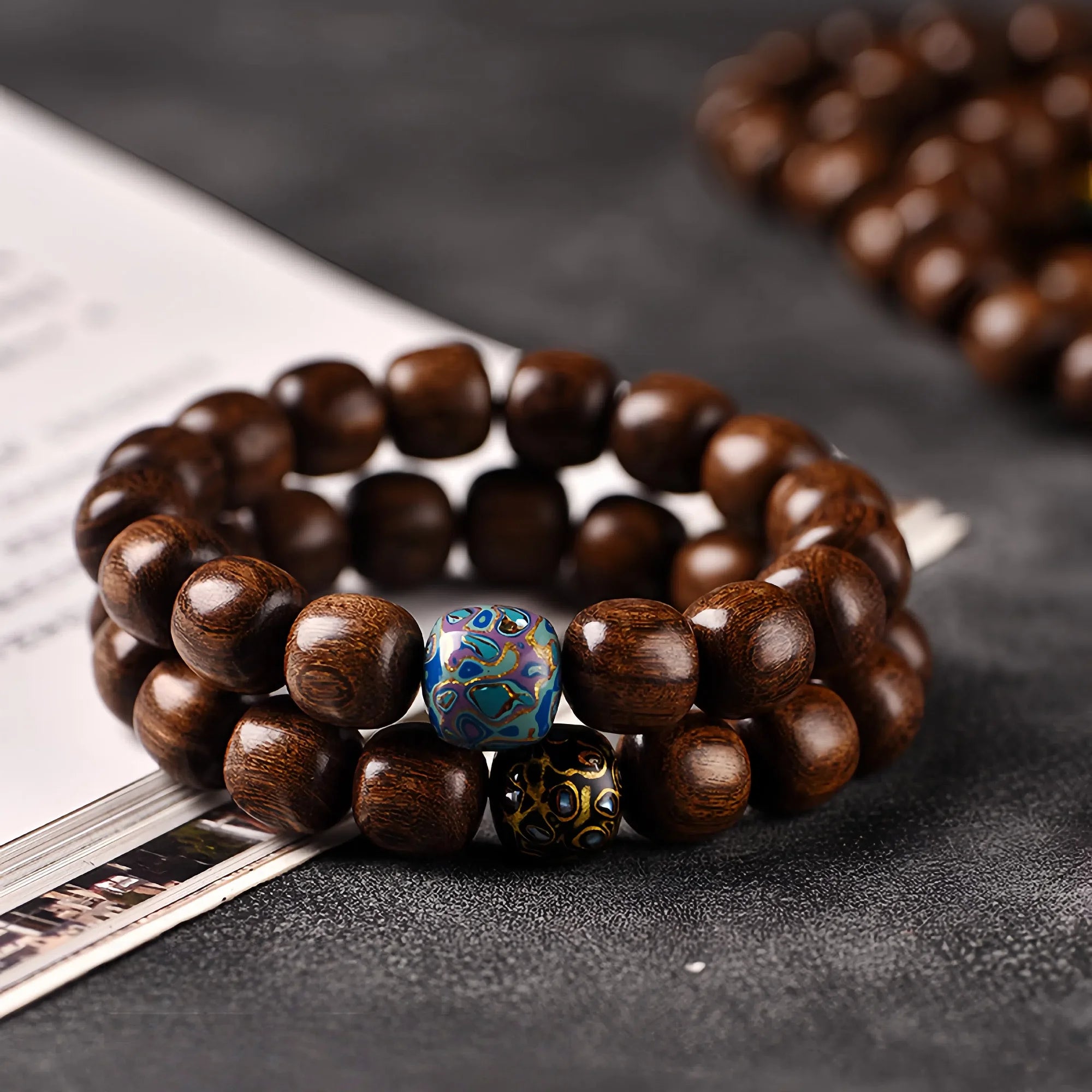 Golden Sandalwood Artisan Strand Bracelet