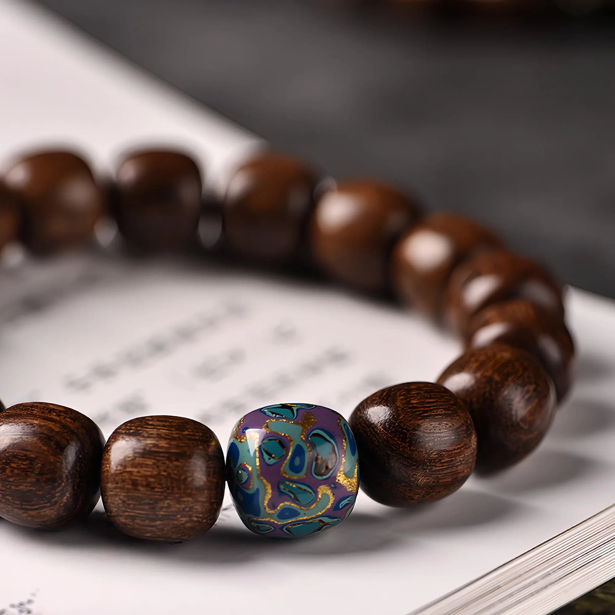 Golden Sandalwood Artisan Strand Bracelet