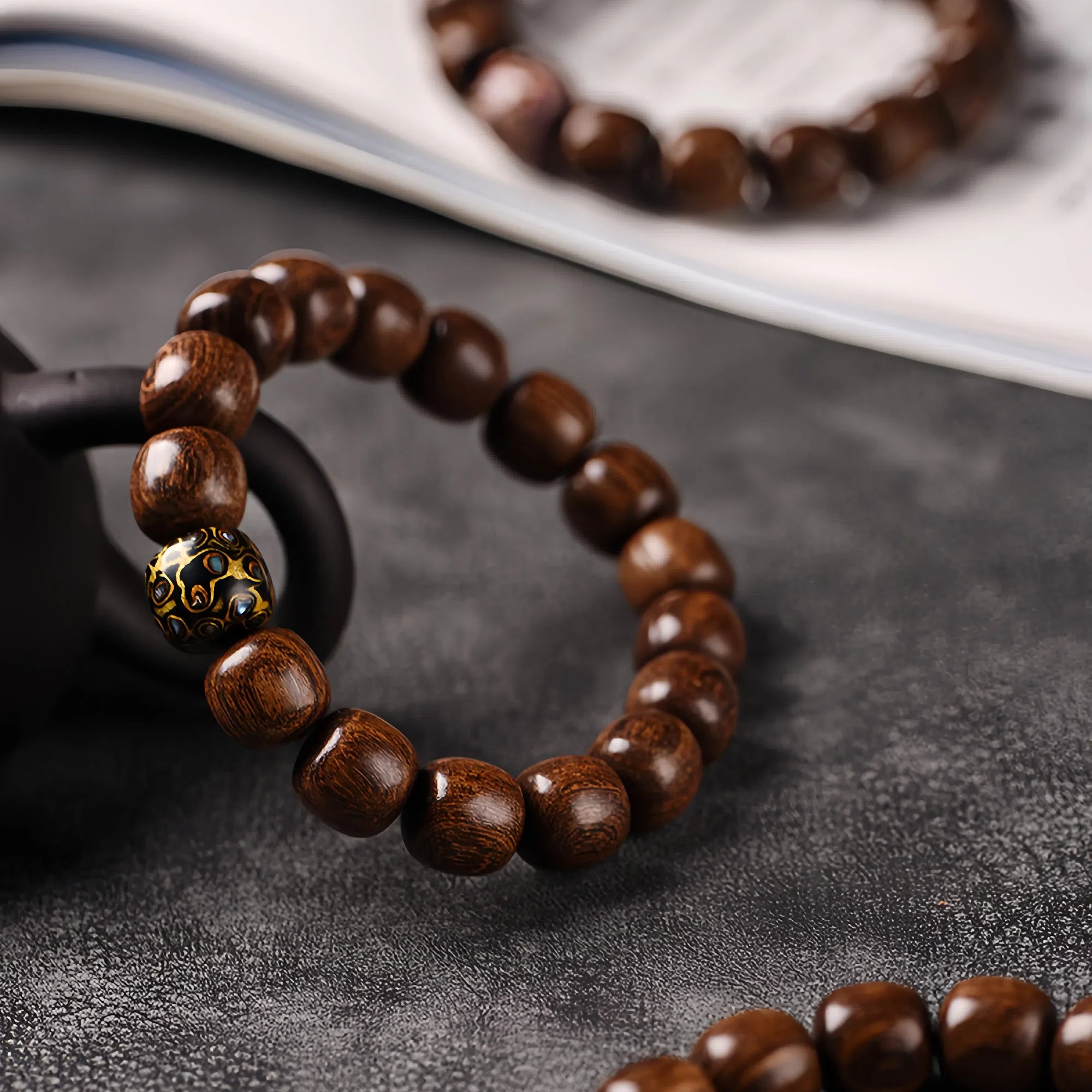 Golden Sandalwood Artisan Strand Bracelet