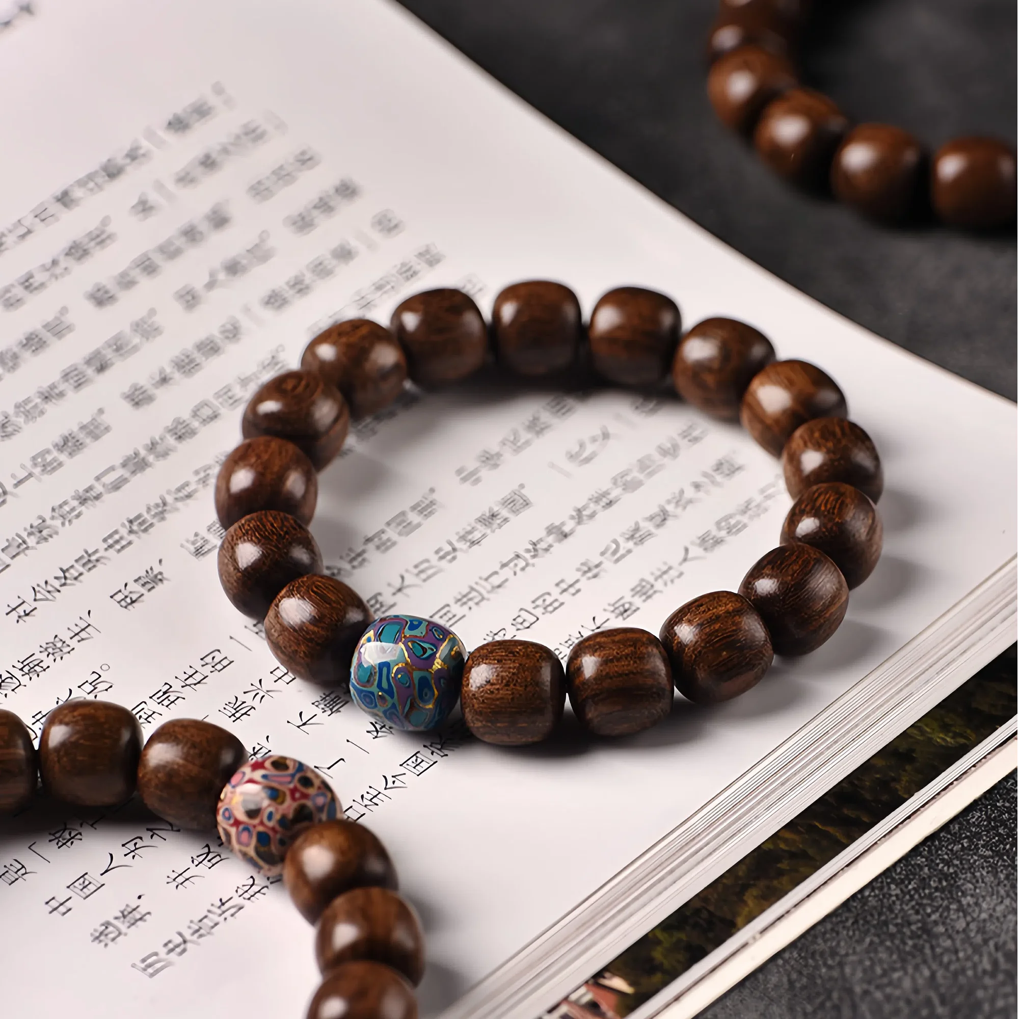 Golden Sandalwood Artisan Strand Bracelet