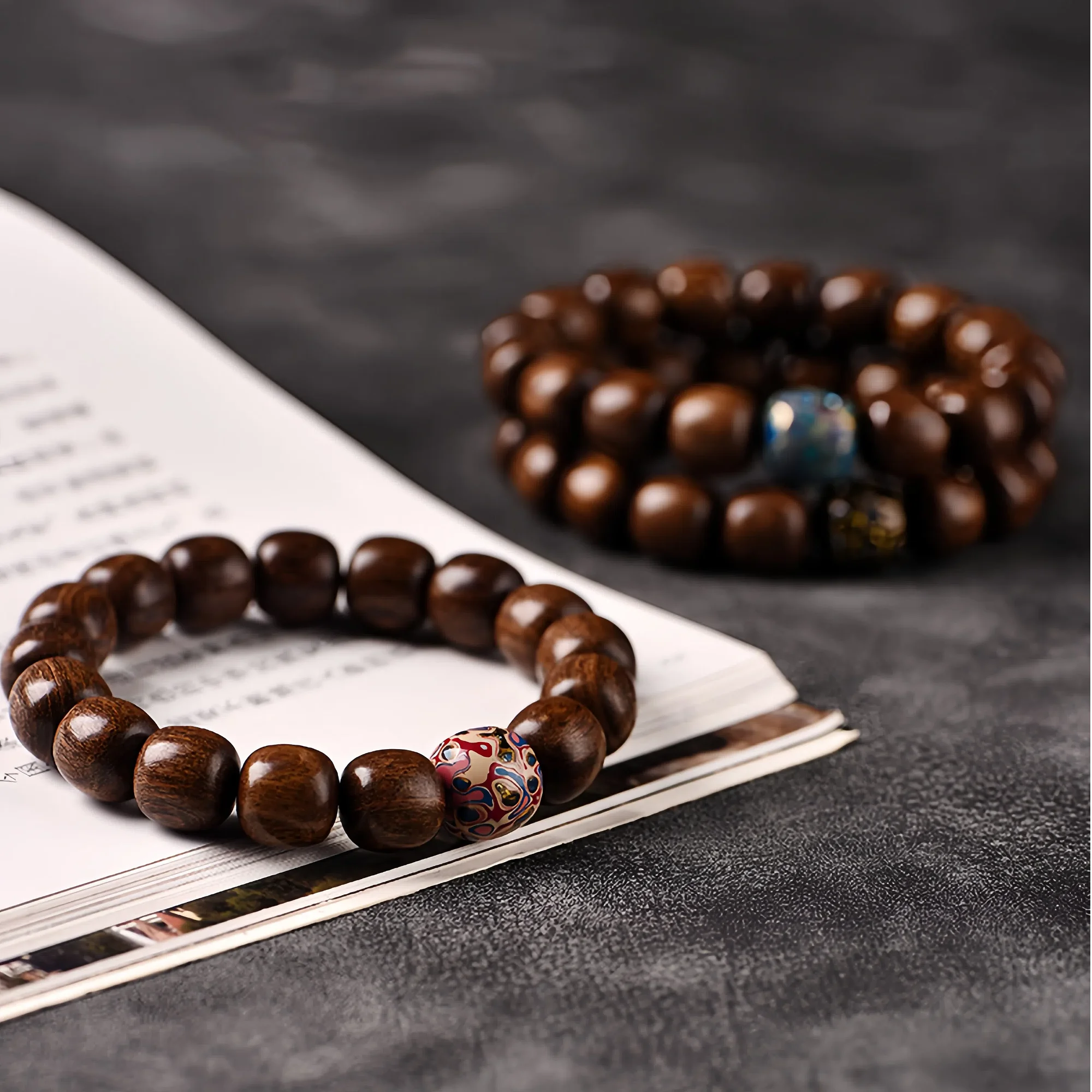 Golden Sandalwood Artisan Strand Bracelet