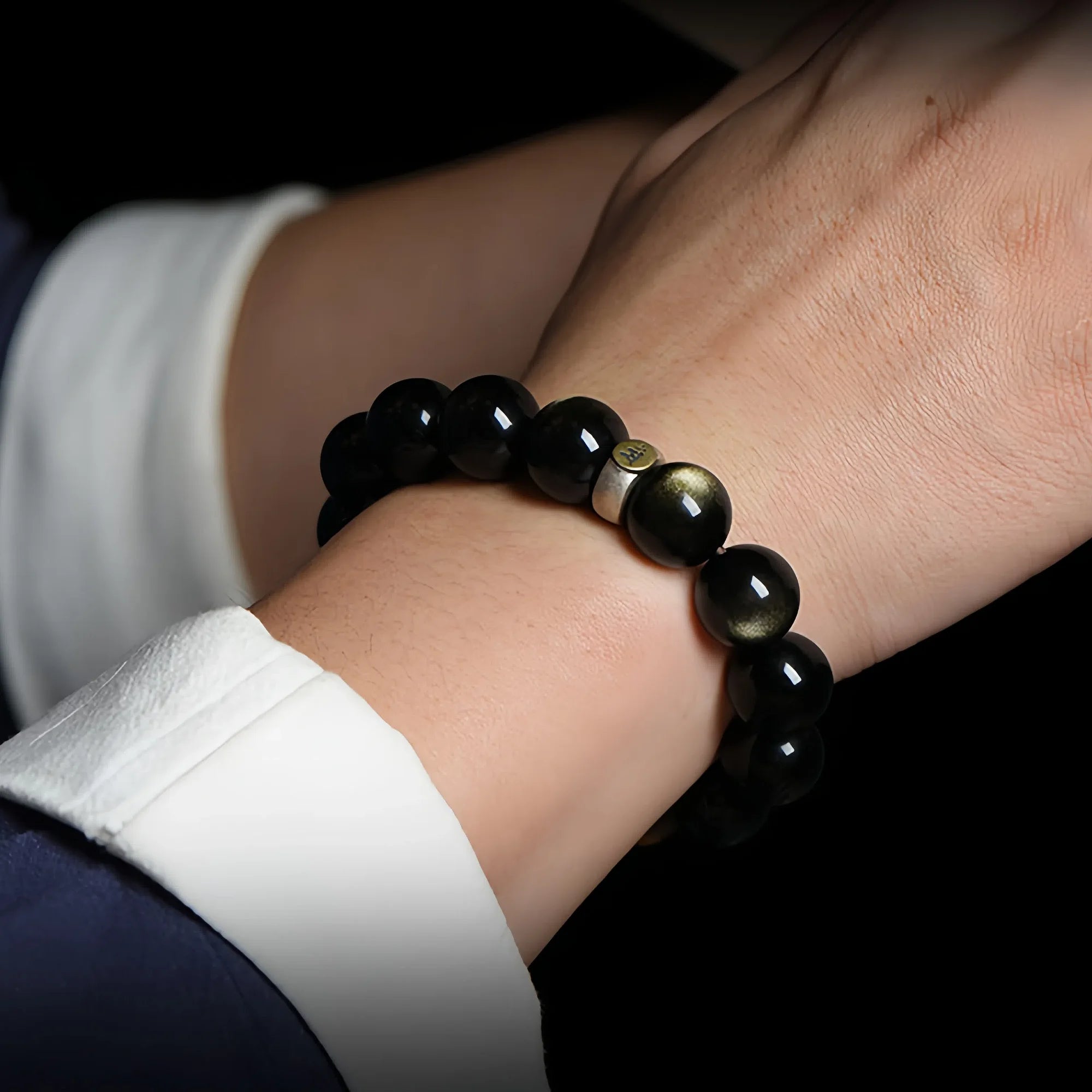 Golden Sheen Obsidian Pixiu Bracelet