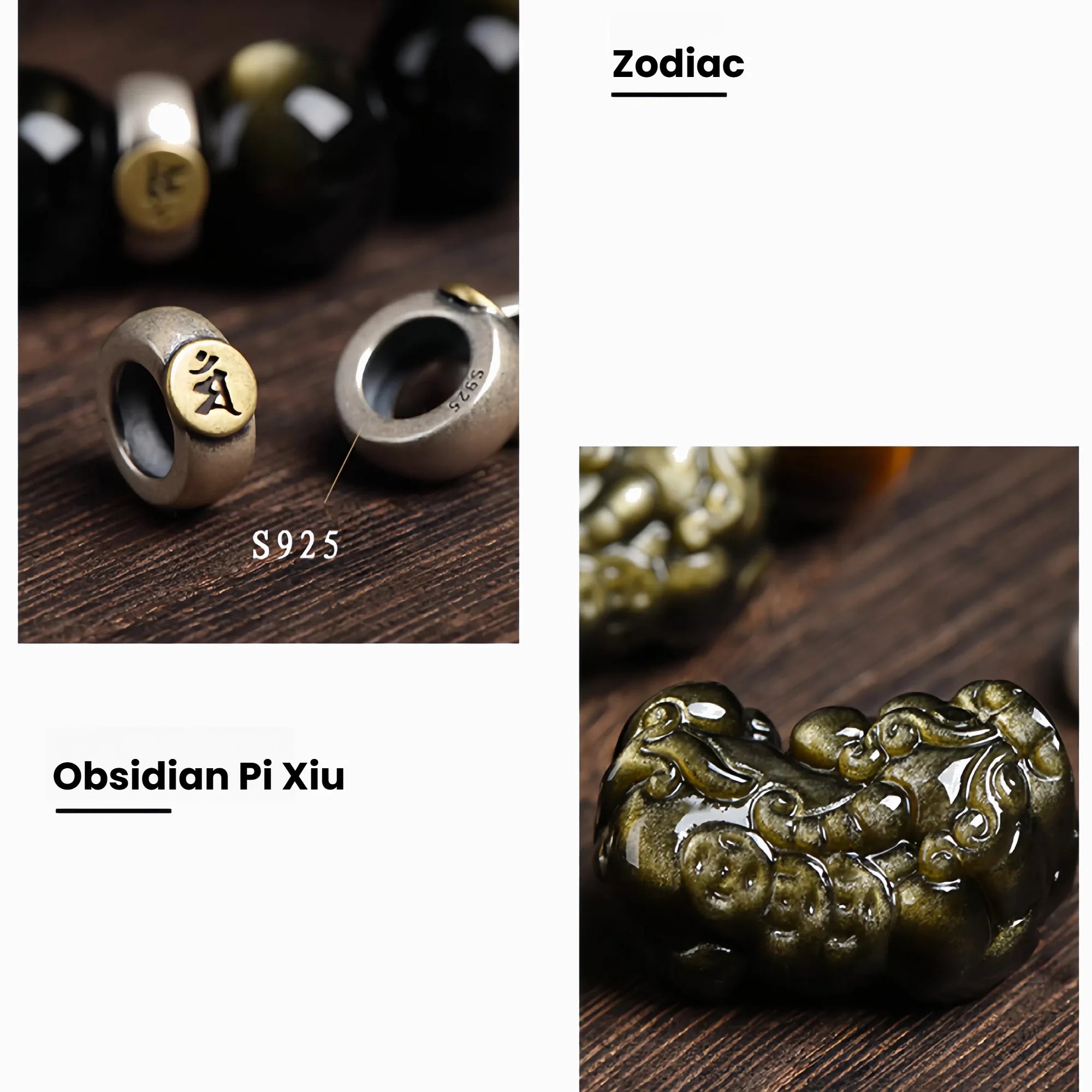 Golden Sheen Obsidian Pixiu Bracelet