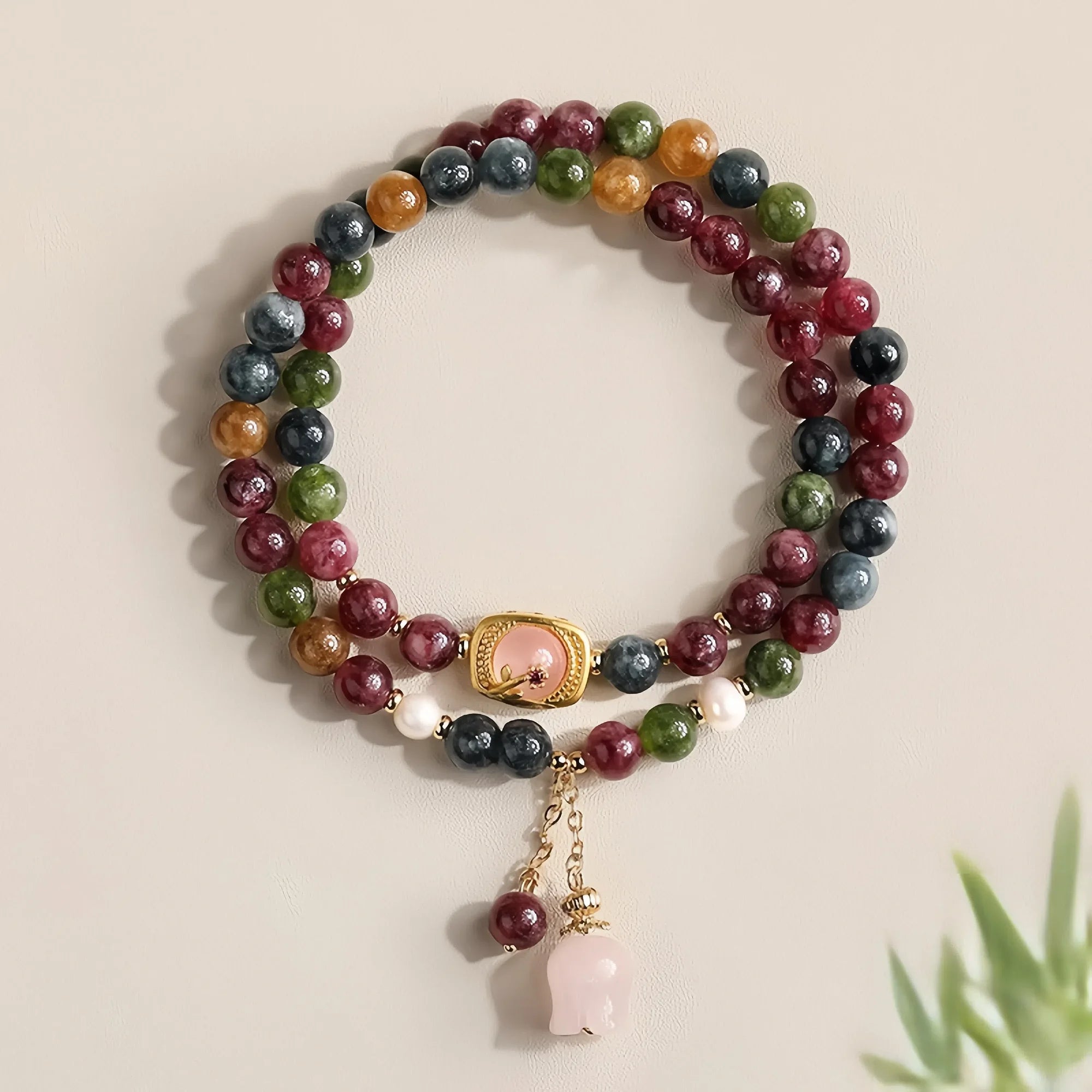 Lily of the Valley Double Strand Tourmaline Energy Bracelet