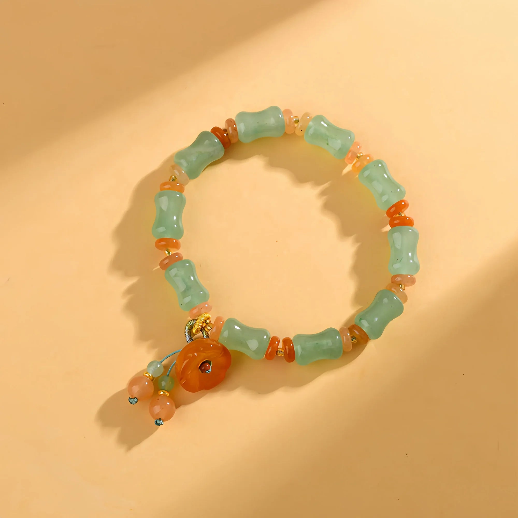 Green Aventurine Lotus Pond Bamboo Bracelet