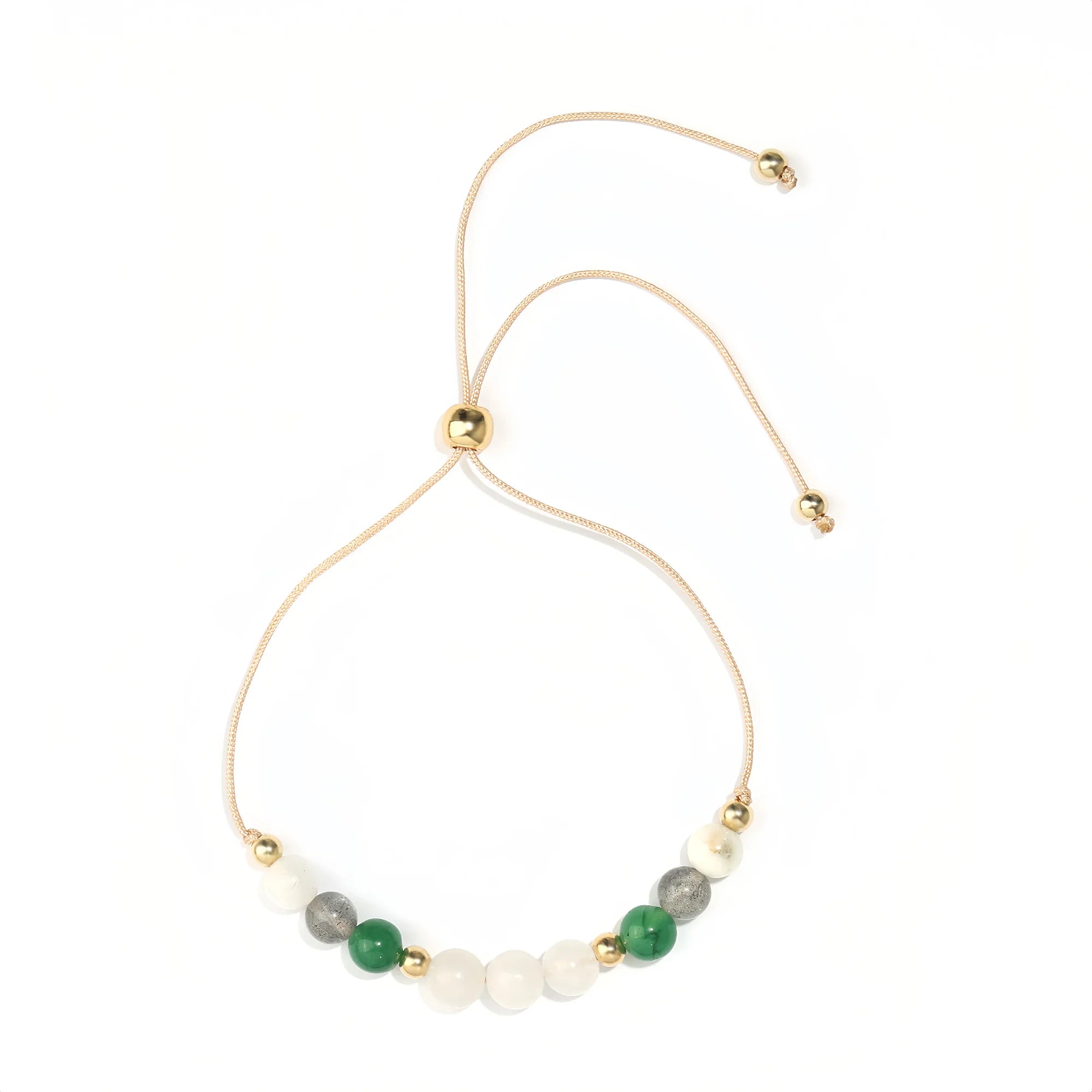 Lunar Tide Matrix Bracelet: Moonstone, Labradorite, Aventurine & Clear Quartz