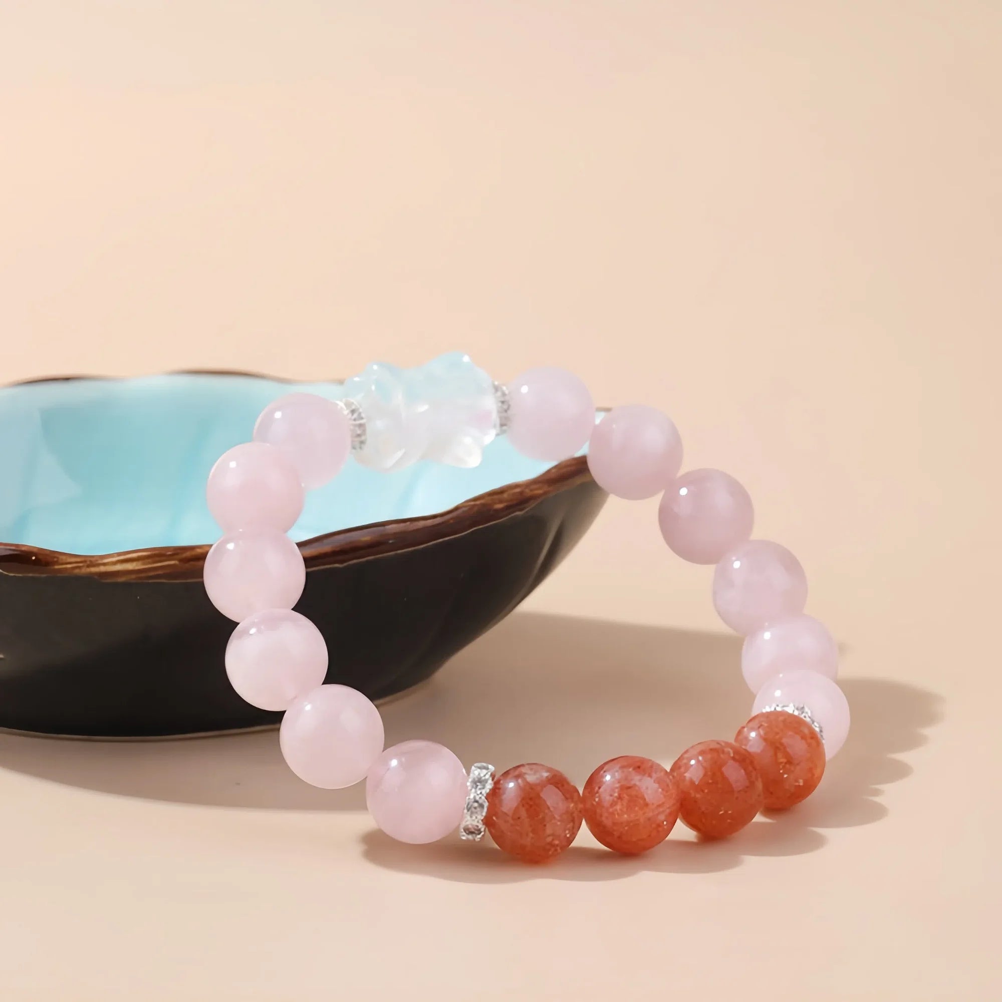 Madagascar Lotus Rose Quartz Bracelet