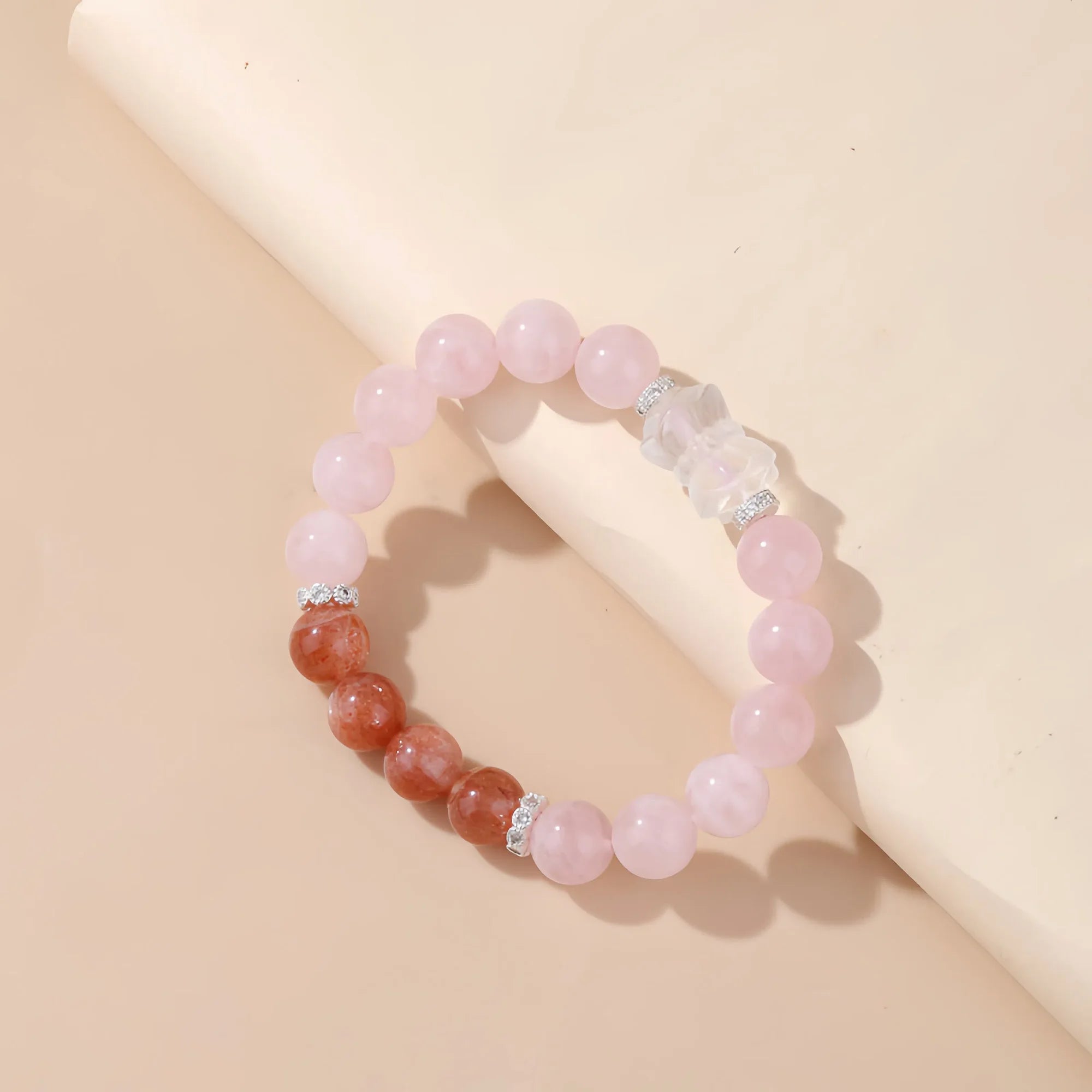 Madagascar Lotus Rose Quartz Bracelet