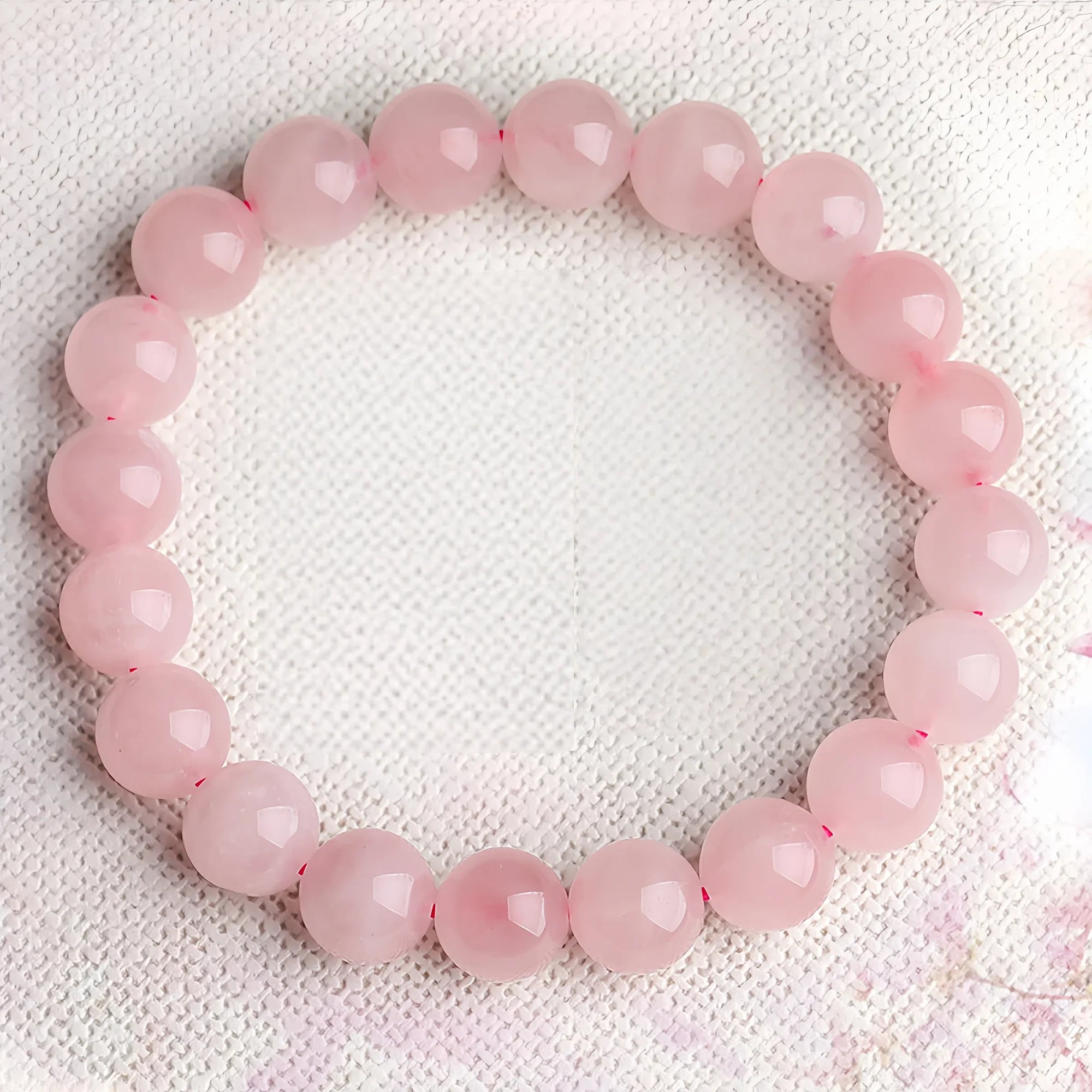 Madagascar Rose Quartz Single-Strand Bracelet