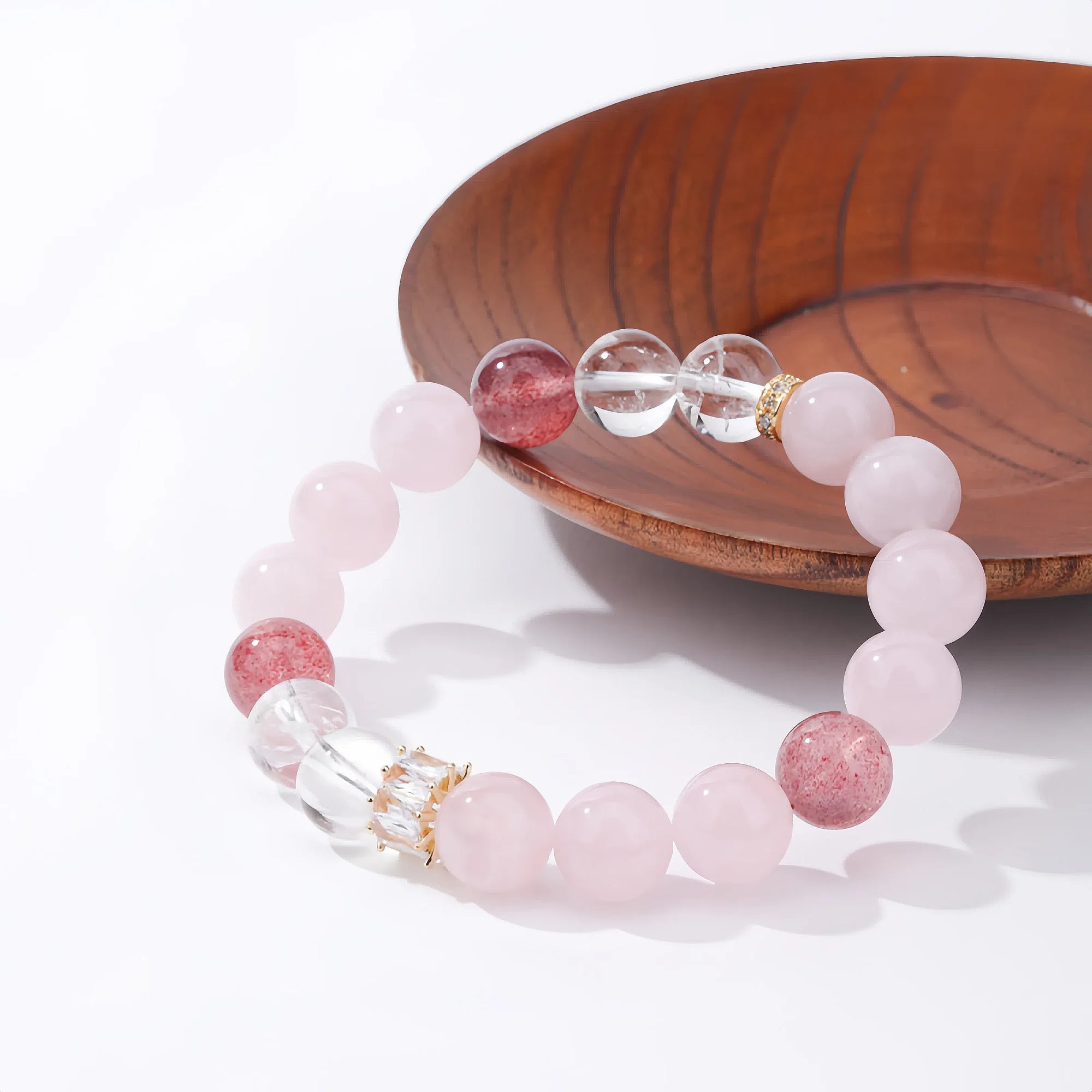 Madagascar Rose & Strawberry Quartz Bracelet