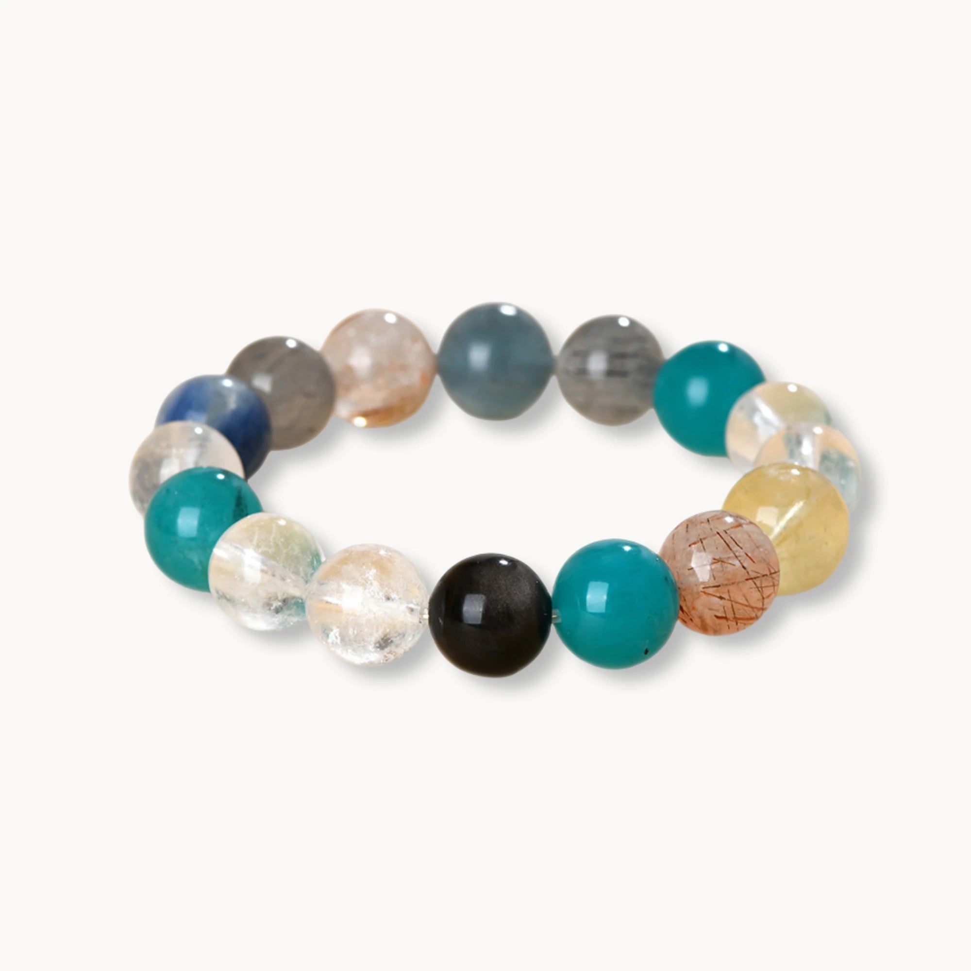 Mixed Healing Crystal Bracelet with Natural Gemstones