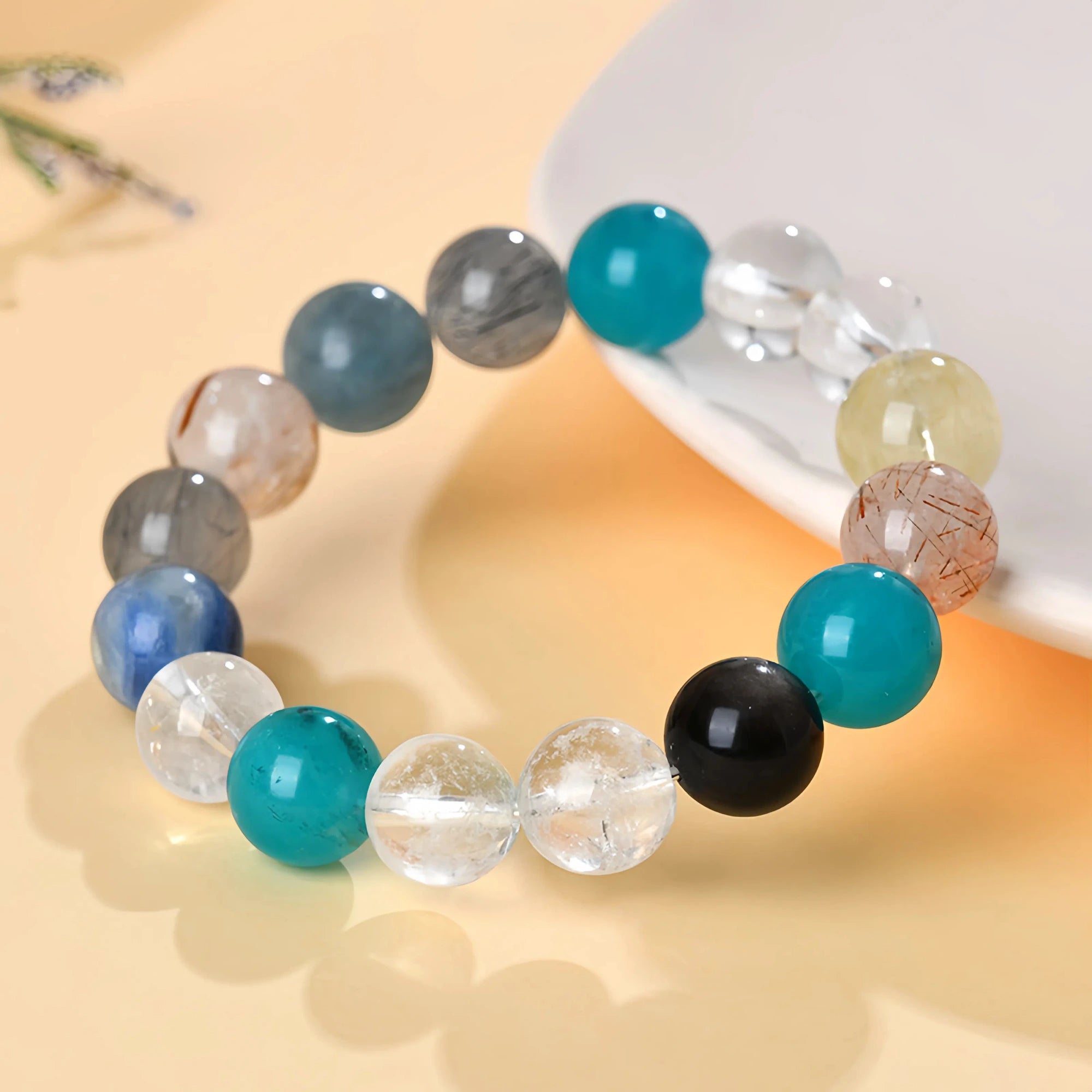 Mixed Healing Crystal Bracelet with Natural Gemstones