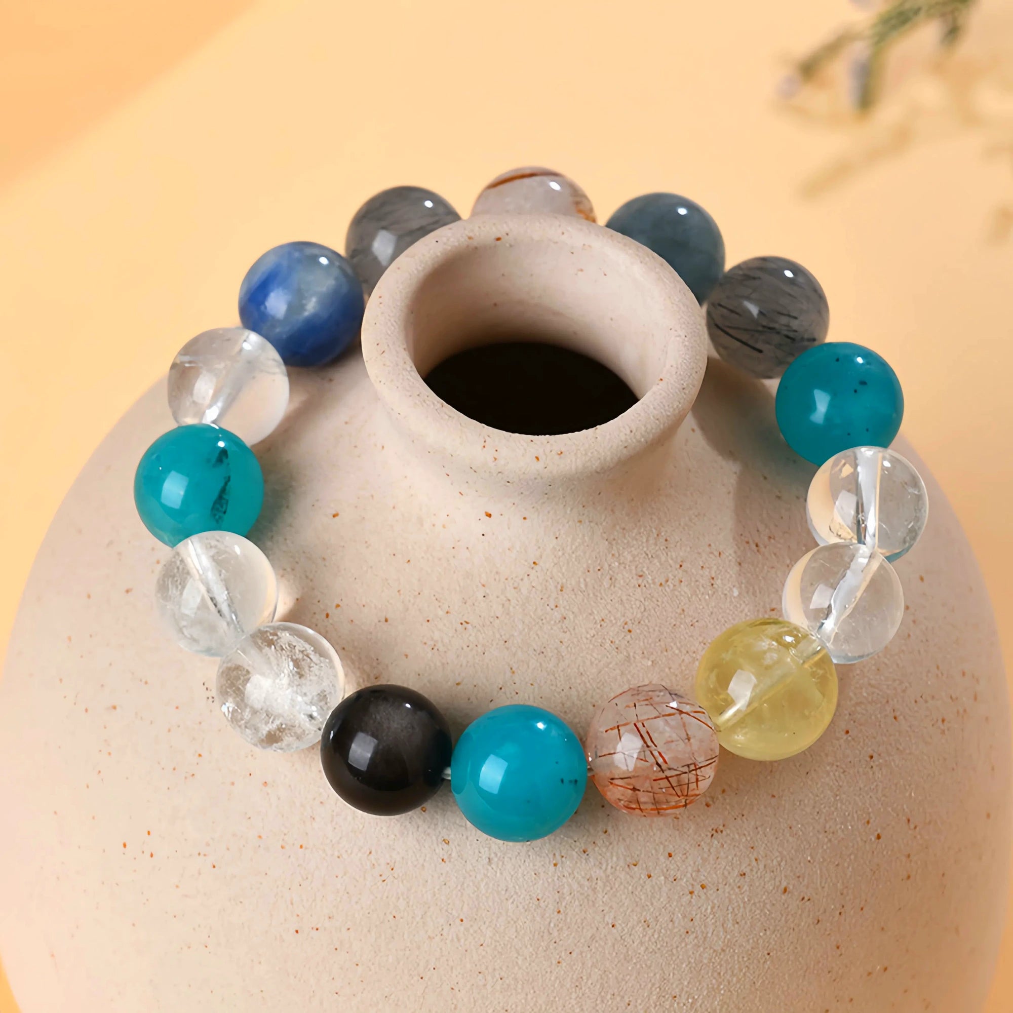 Mixed Healing Crystal Bracelet with Natural Gemstones