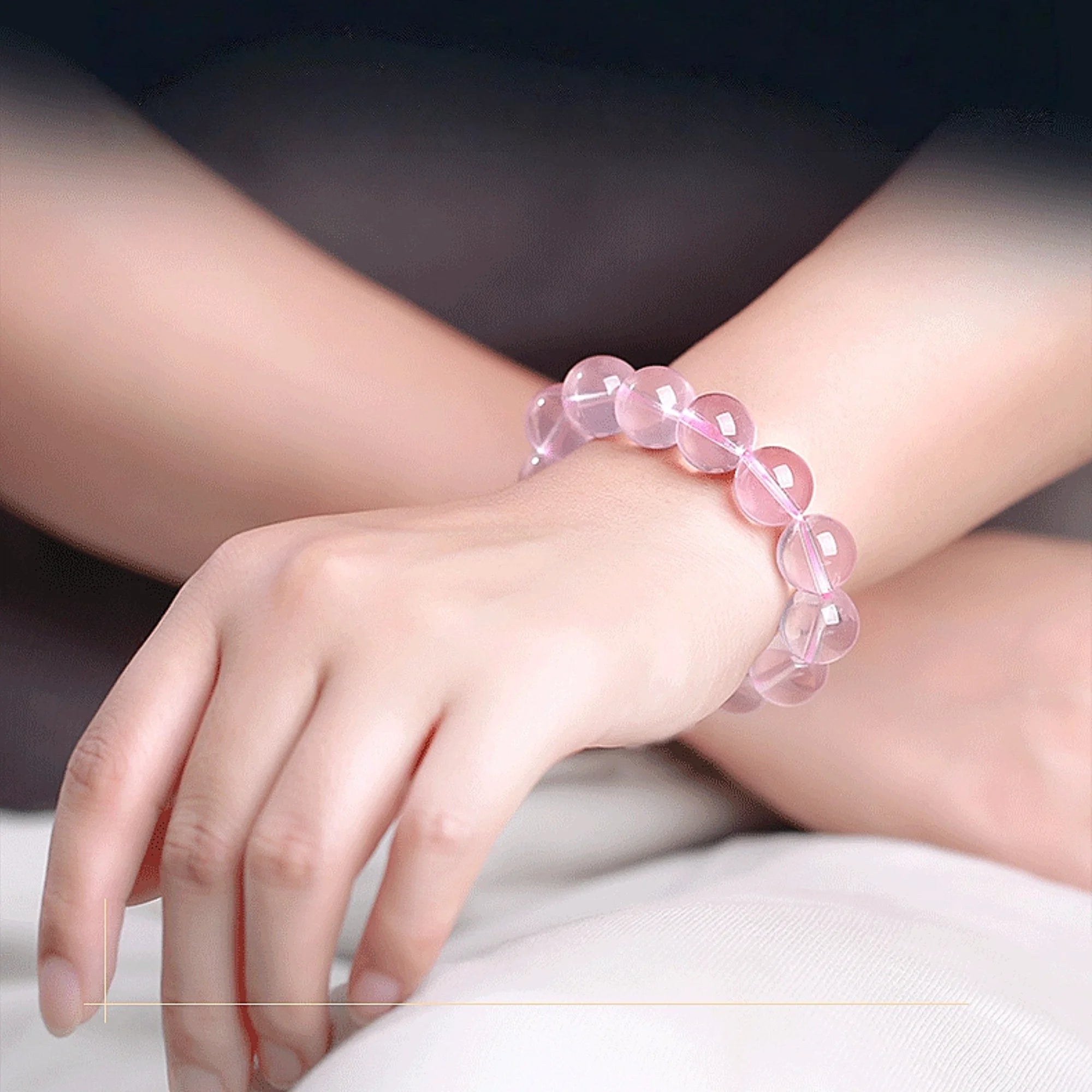 Mozambique Rose Quartz Romance Bracelet