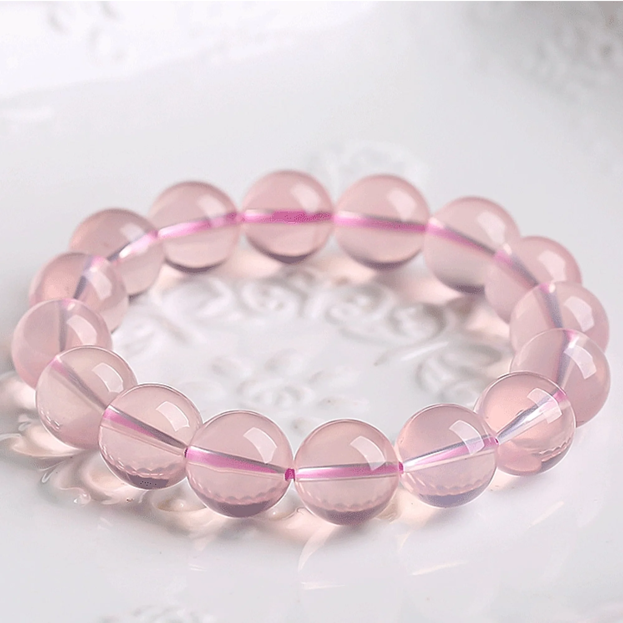 Mozambique Rose Quartz Romance Bracelet