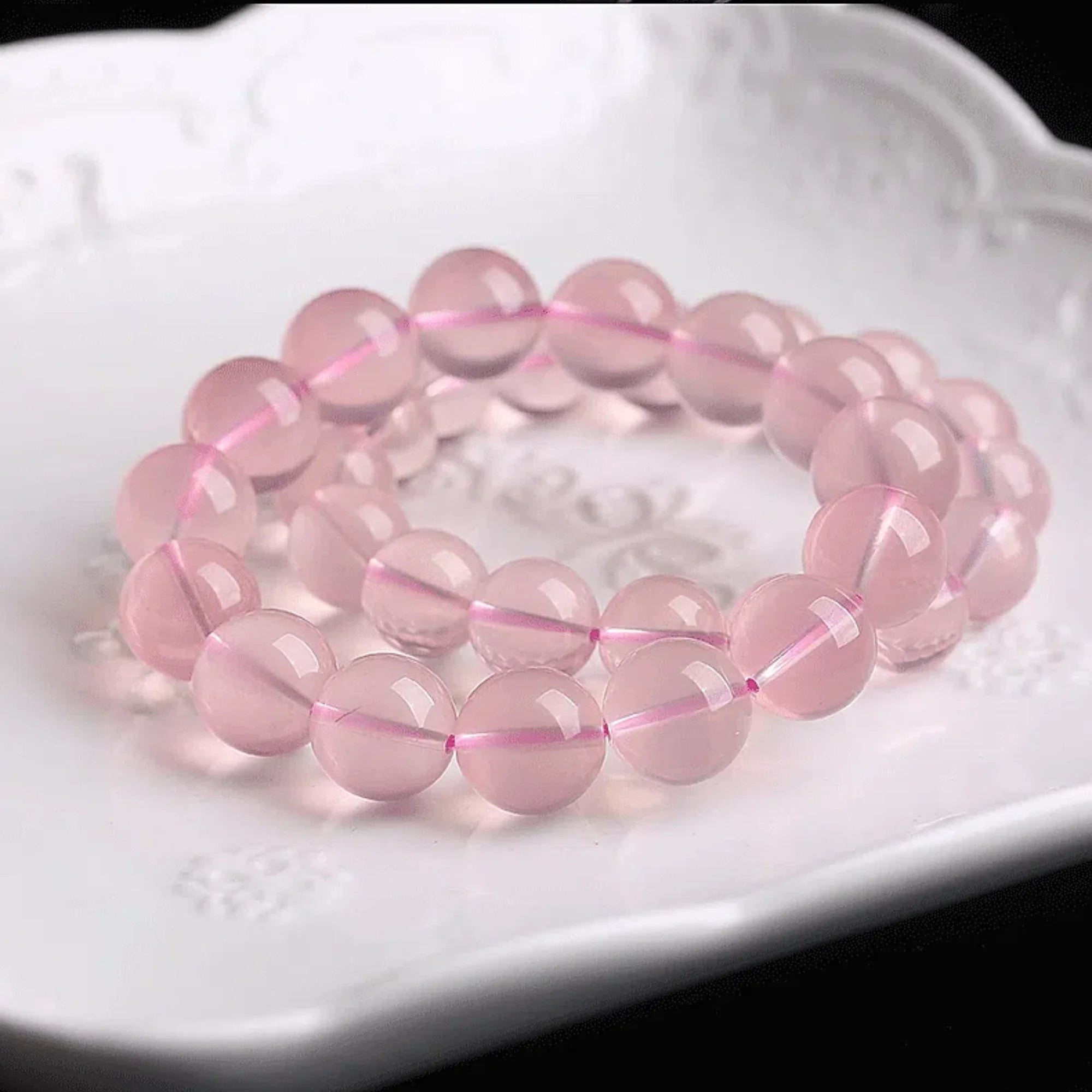 Mozambique Rose Quartz Romance Bracelet