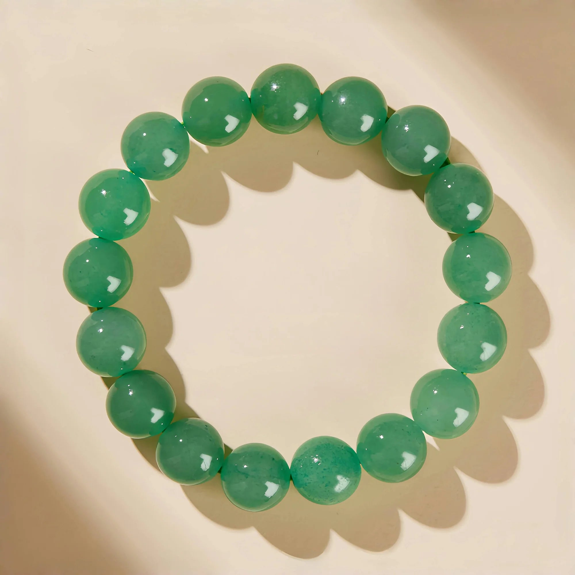 Natural 12mm Green Aventurine Love Bracelet
