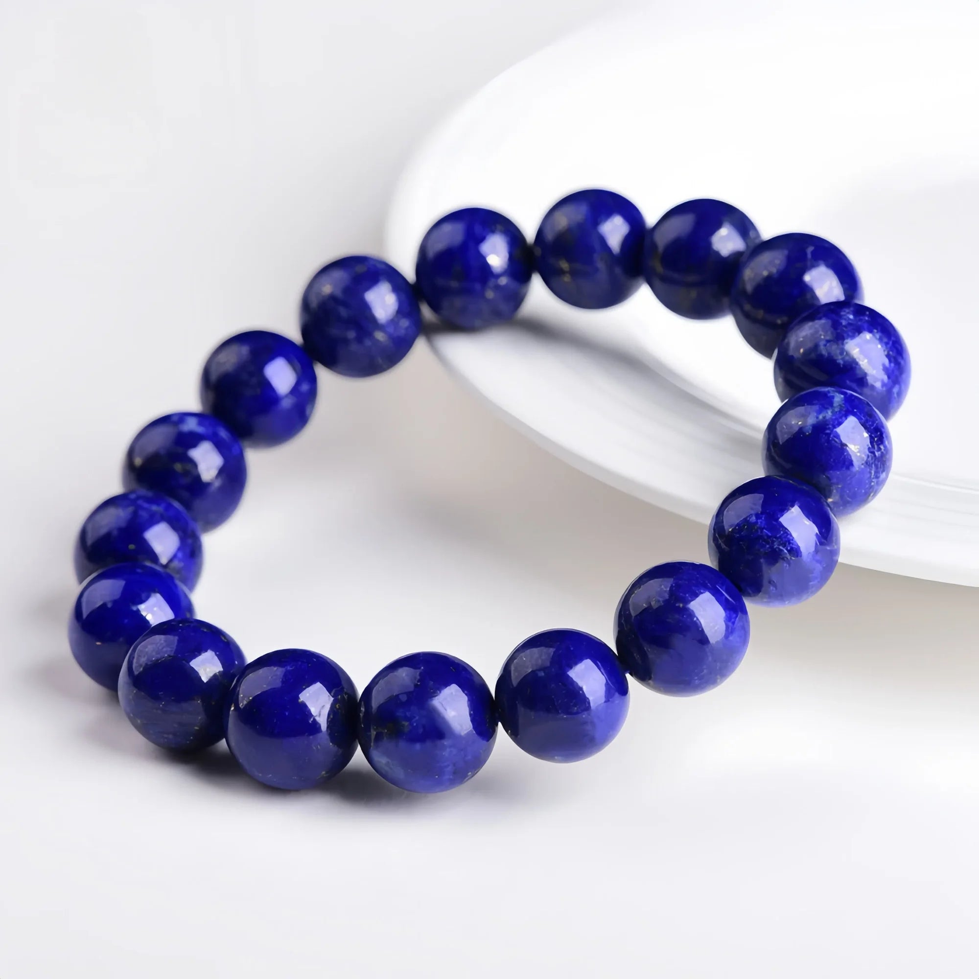 Natural 7A Afghan Lapis Lazuli Imperial Bracelet