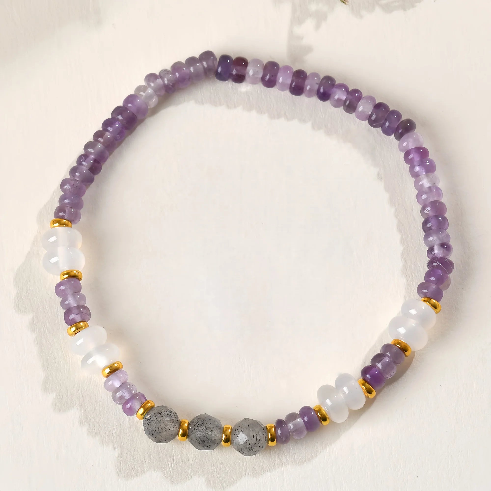 Natural Amethyst Coil Bracelet