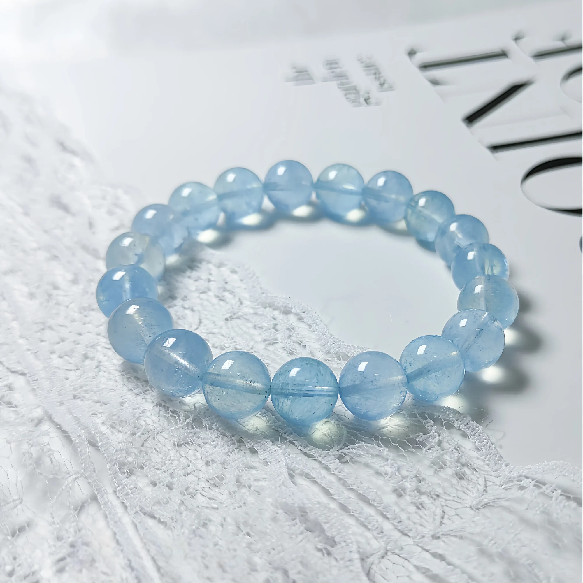 Natural Aquamarine Ocean Breath Bracelet