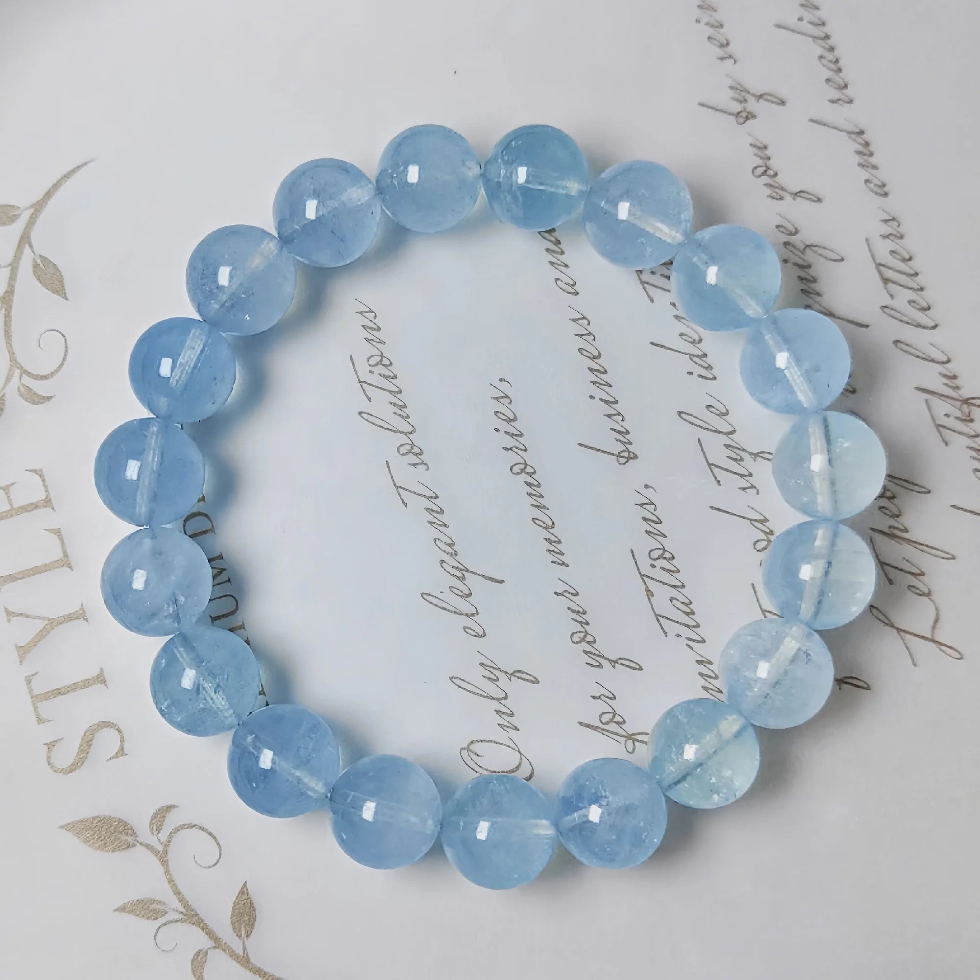 Natural Aquamarine Ocean Breath Bracelet