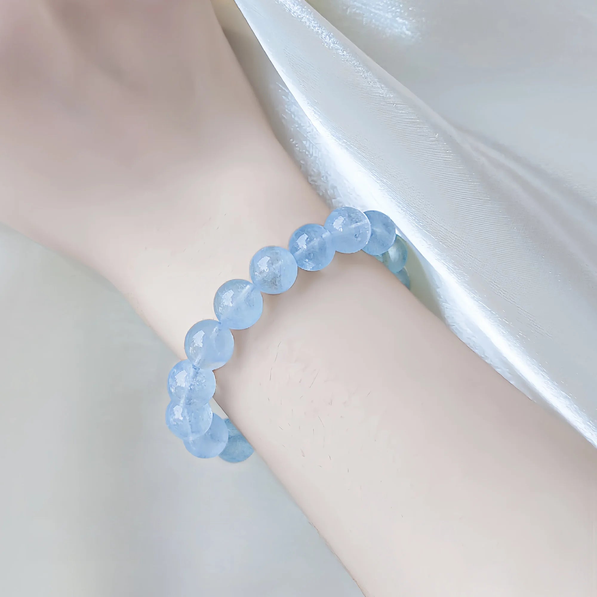Natural Aquamarine Ocean Breath Bracelet
