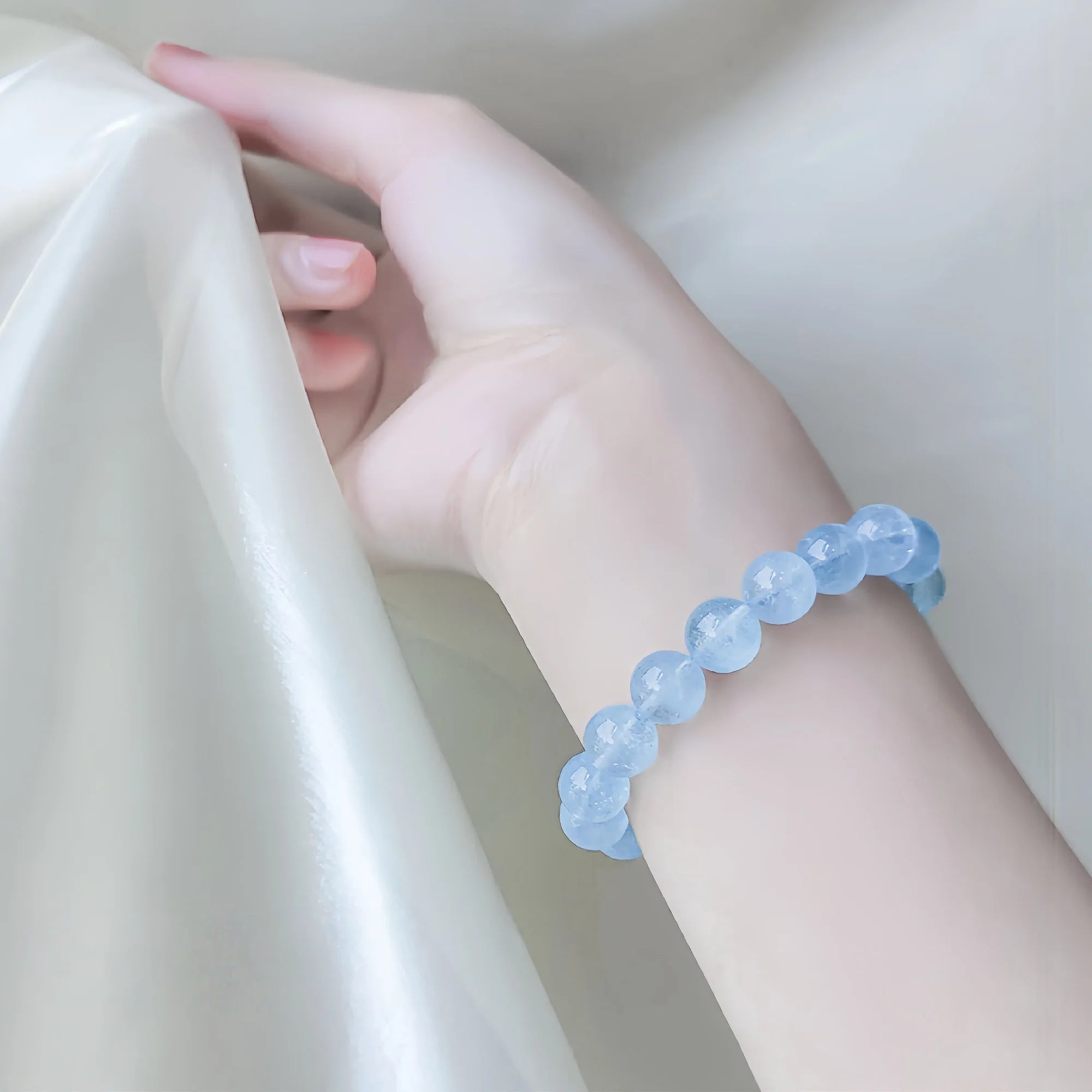 Natural Aquamarine Ocean Breath Bracelet