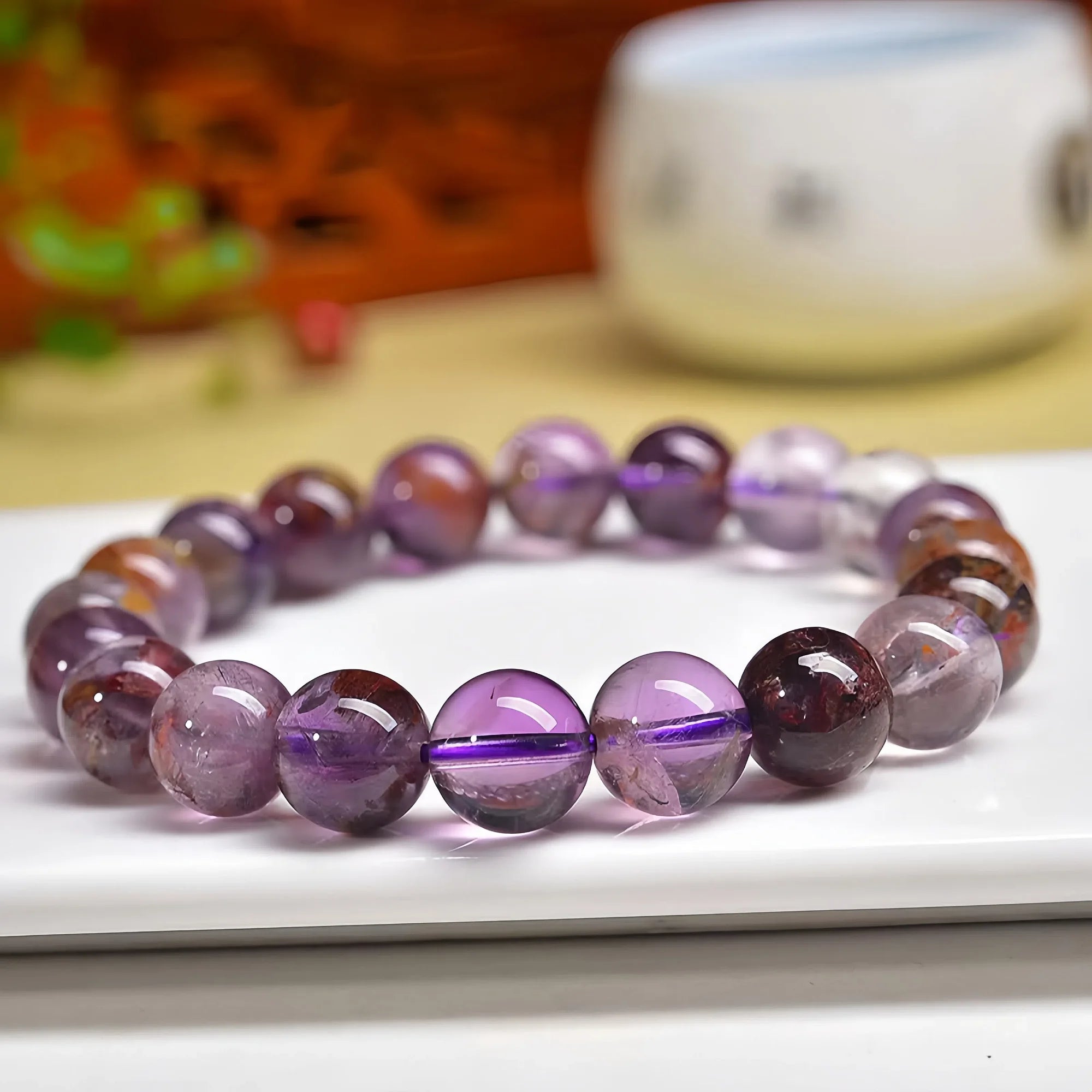Rutilated Majesty Gradient Super Seven Bracelet