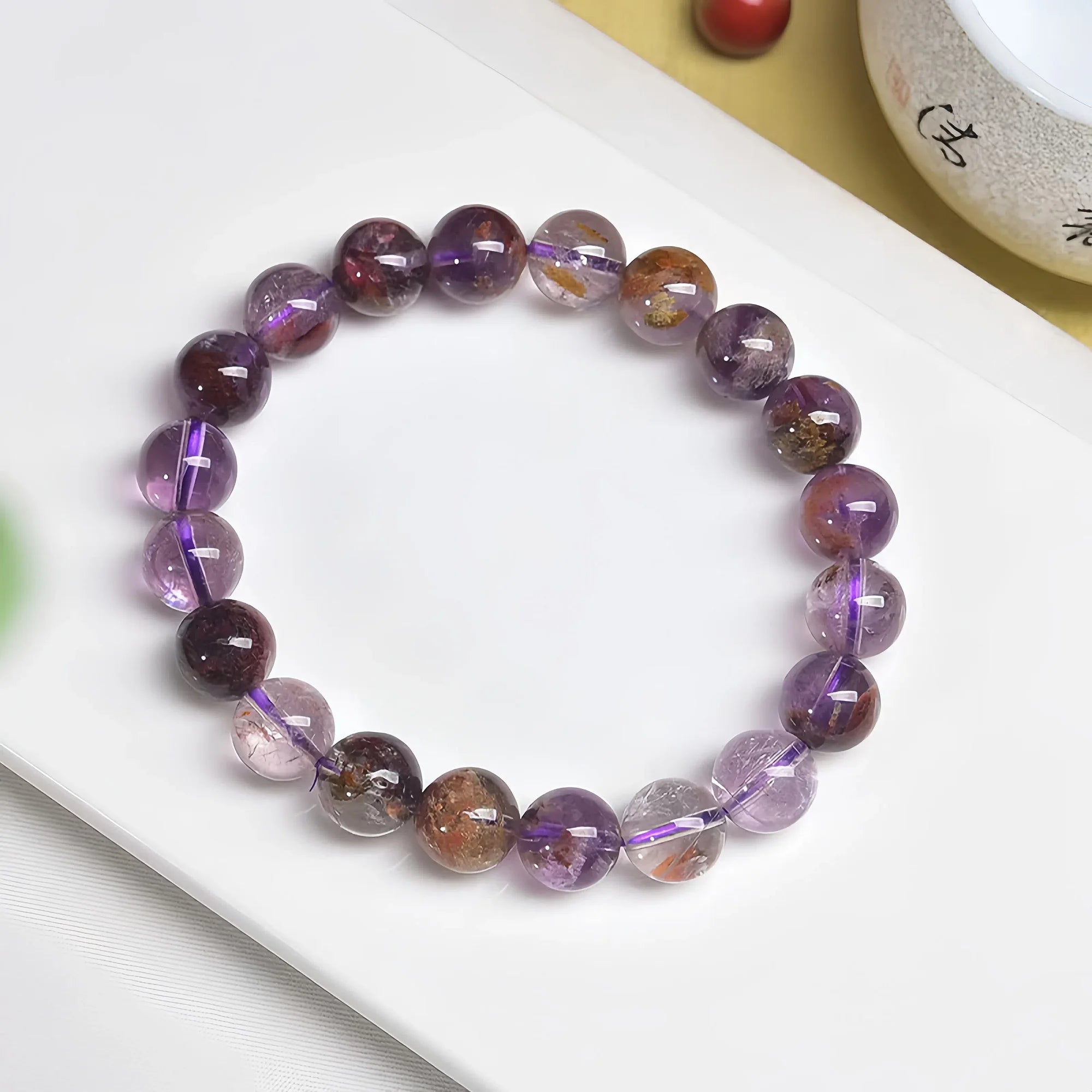 Rutilated Majesty Gradient Super Seven Bracelet