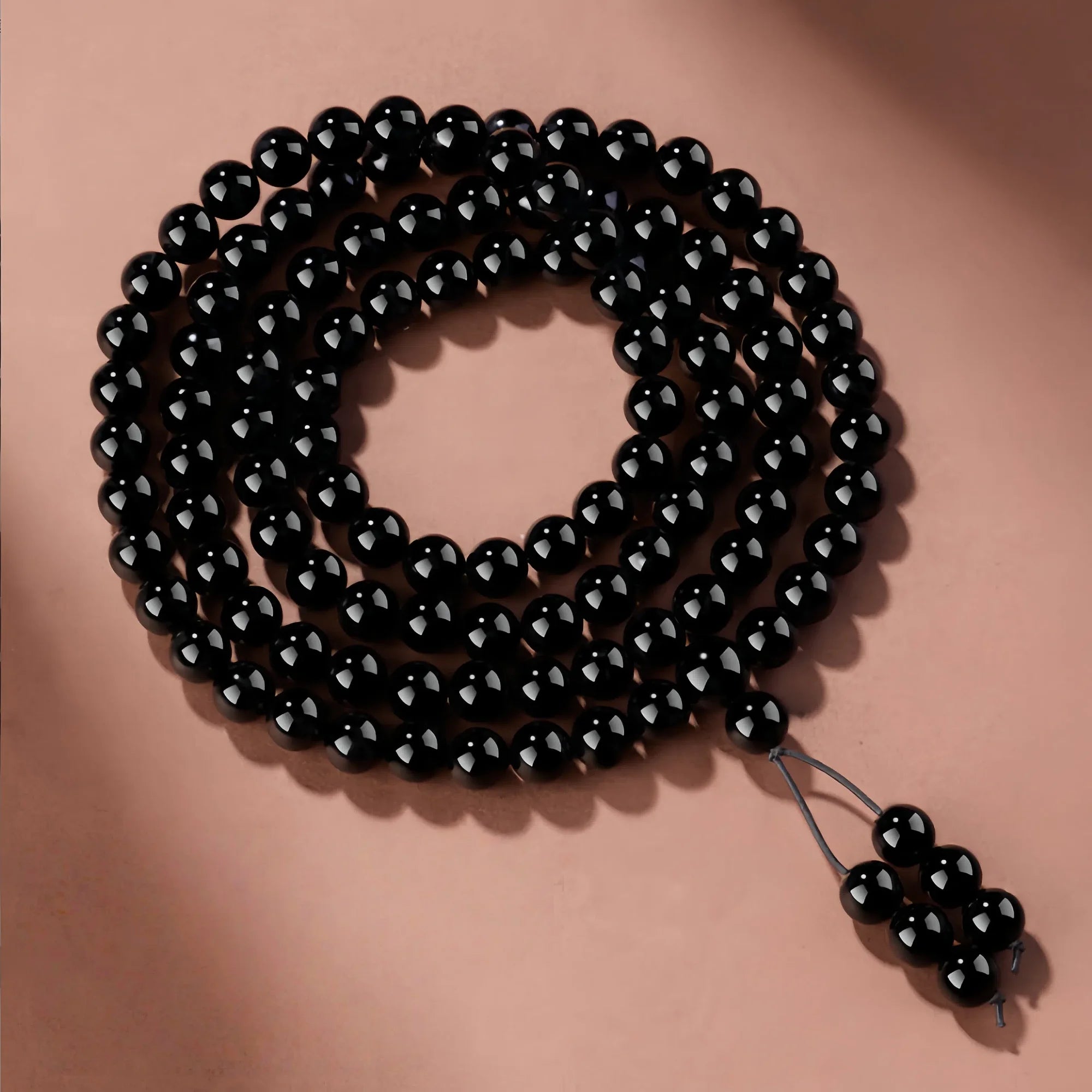 Sacred 108-Bead Golden Sheen Obsidian Mala