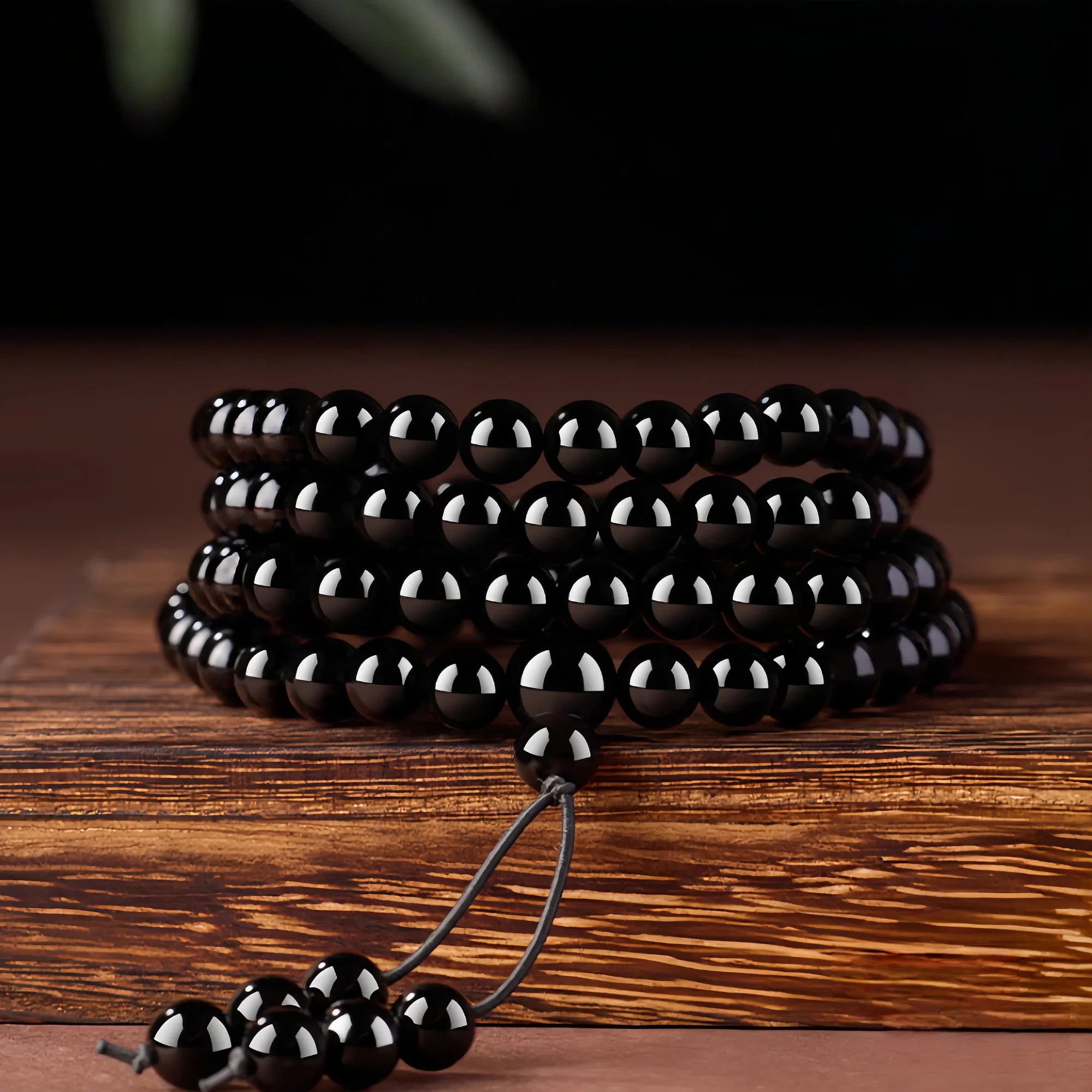 Sacred 108-Bead Golden Sheen Obsidian Mala