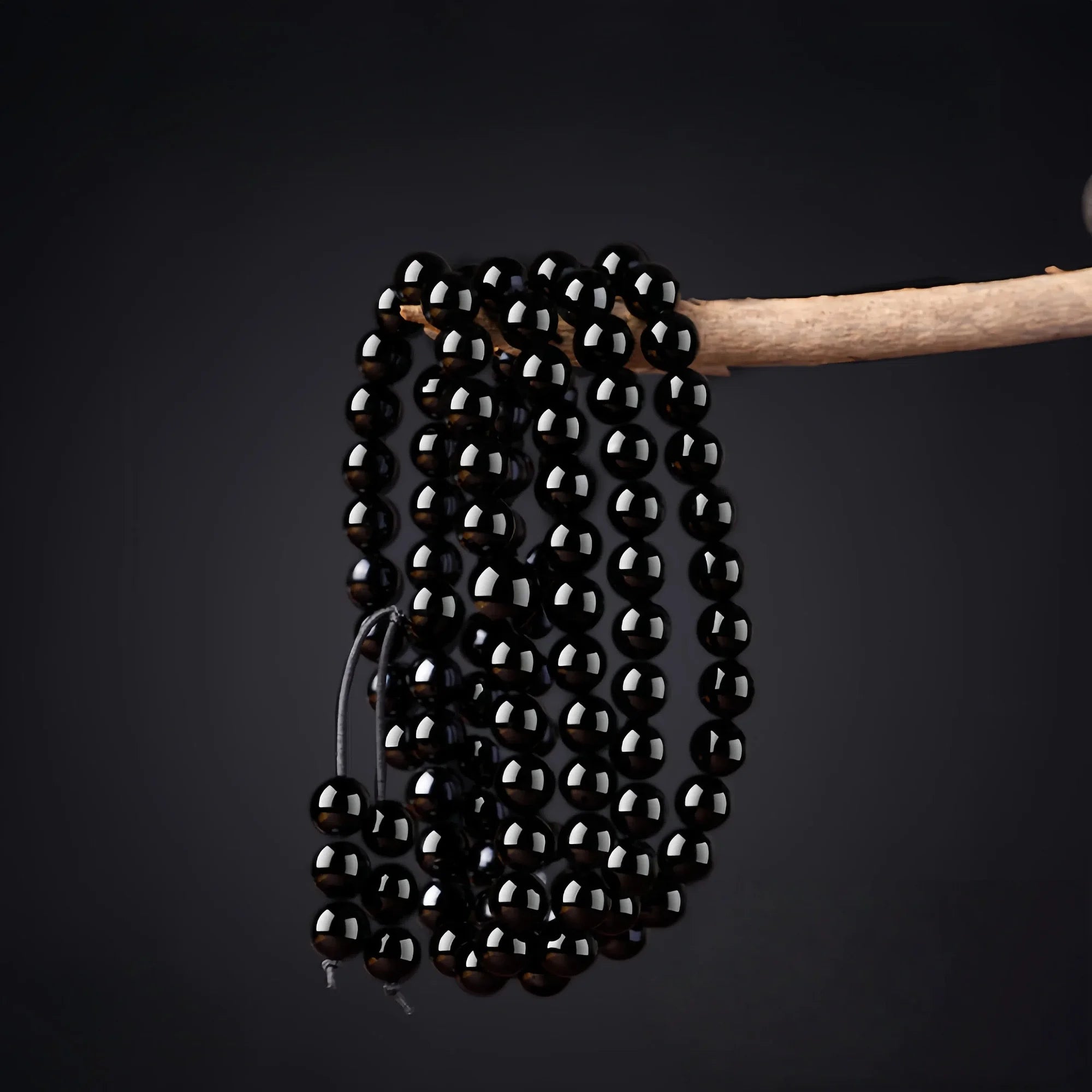 Sacred 108-Bead Golden Sheen Obsidian Mala