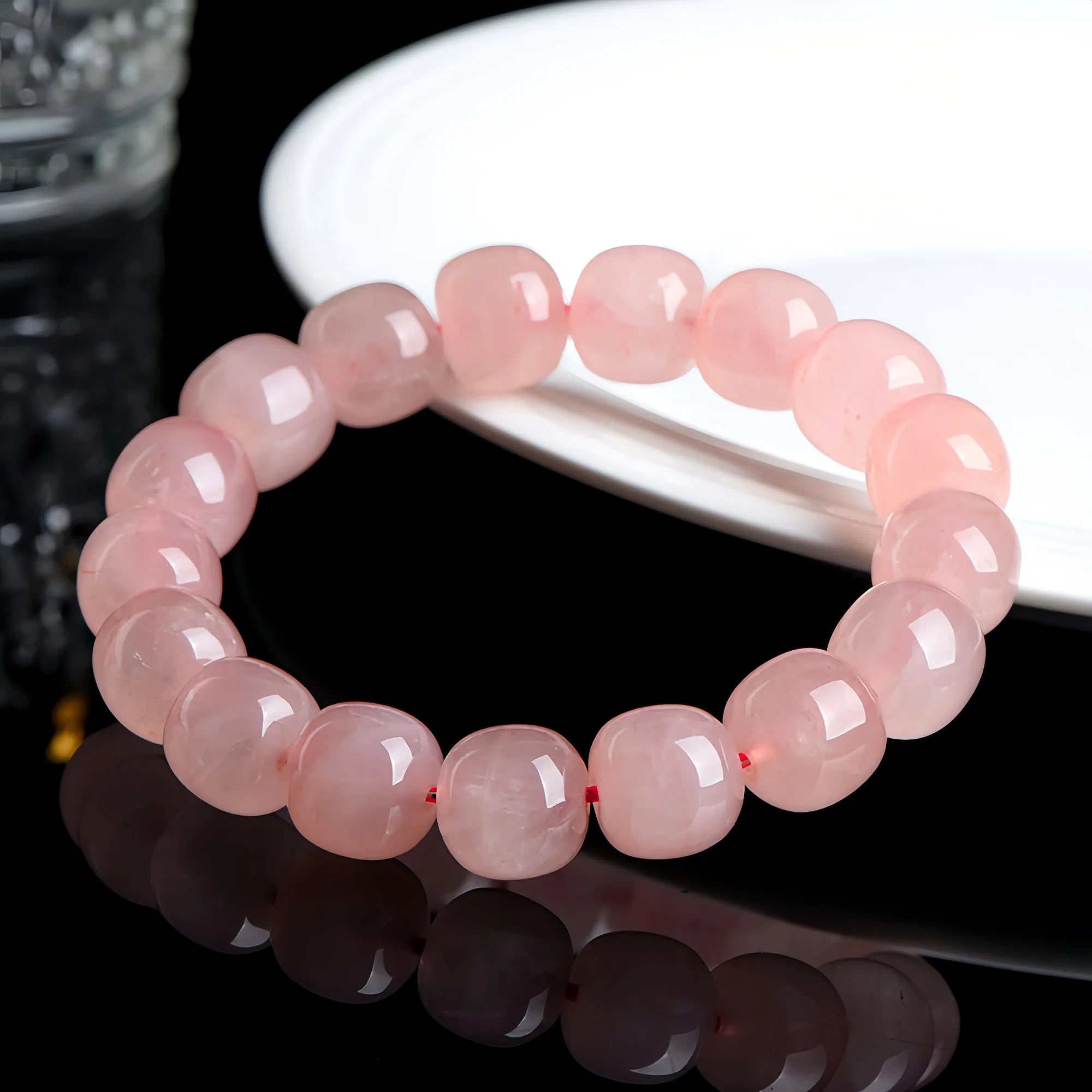 Sacred Cylinder Rose Quartz Bracelet