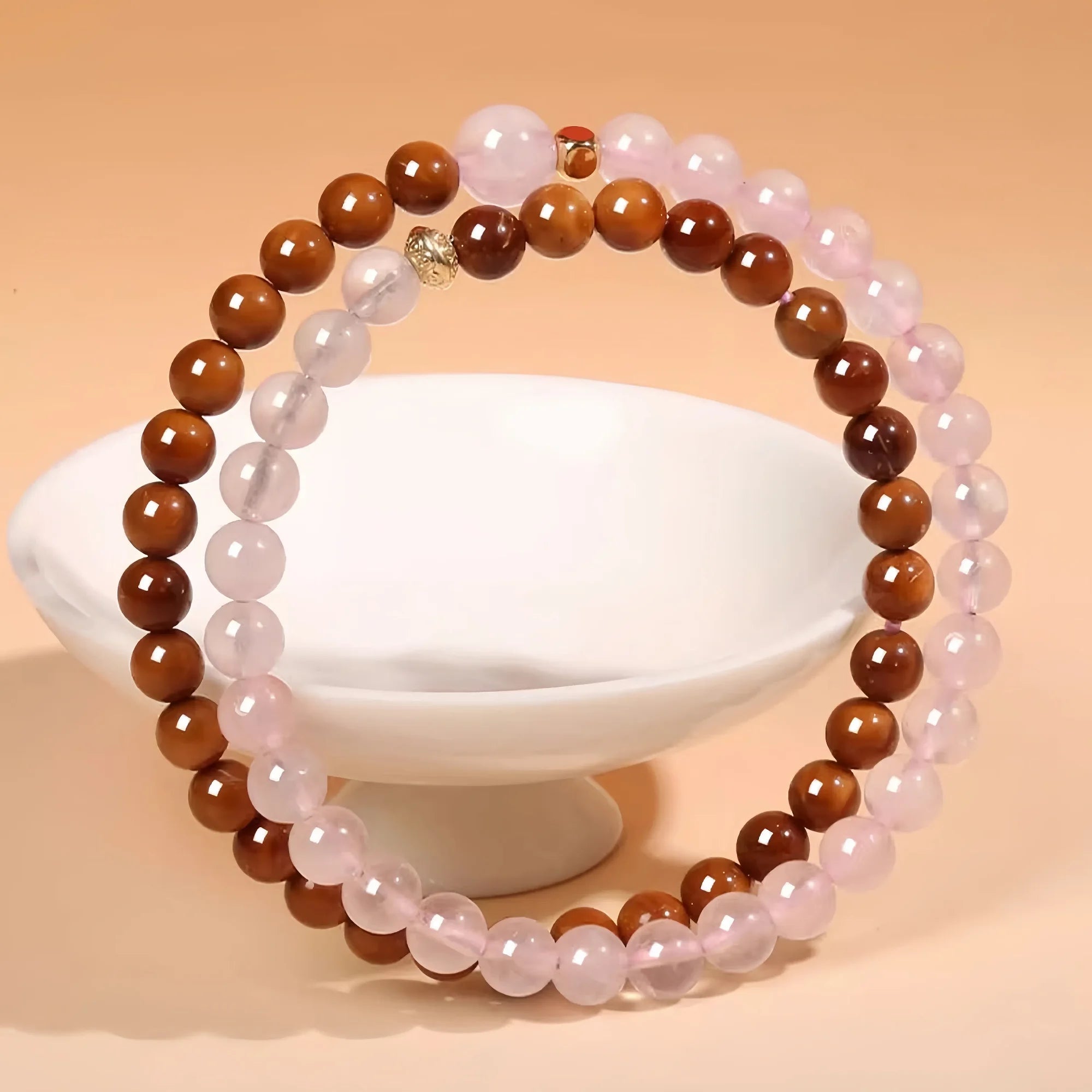 Seed of Earth & Rose Heart Double Bloom Kukka Bracelet