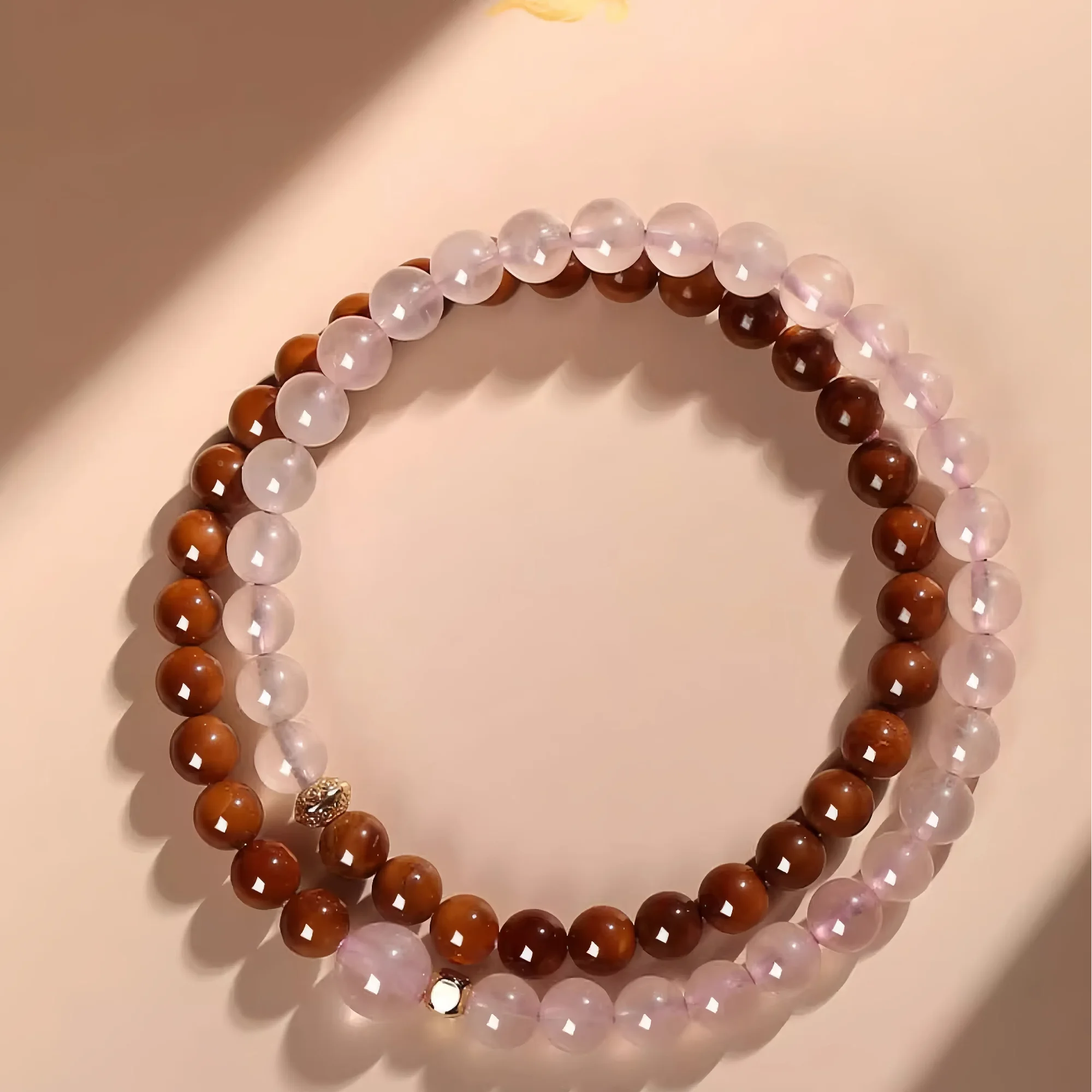Seed of Earth & Rose Heart Double Bloom Kukka Bracelet