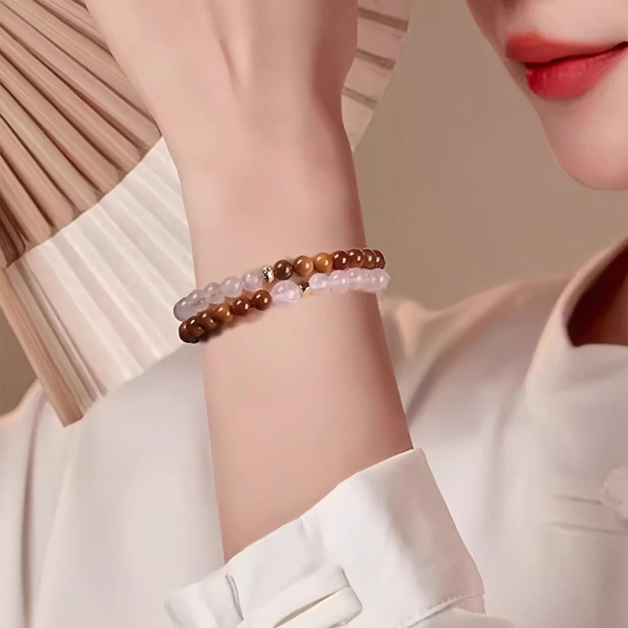 Seed of Earth & Rose Heart Double Bloom Kukka Bracelet