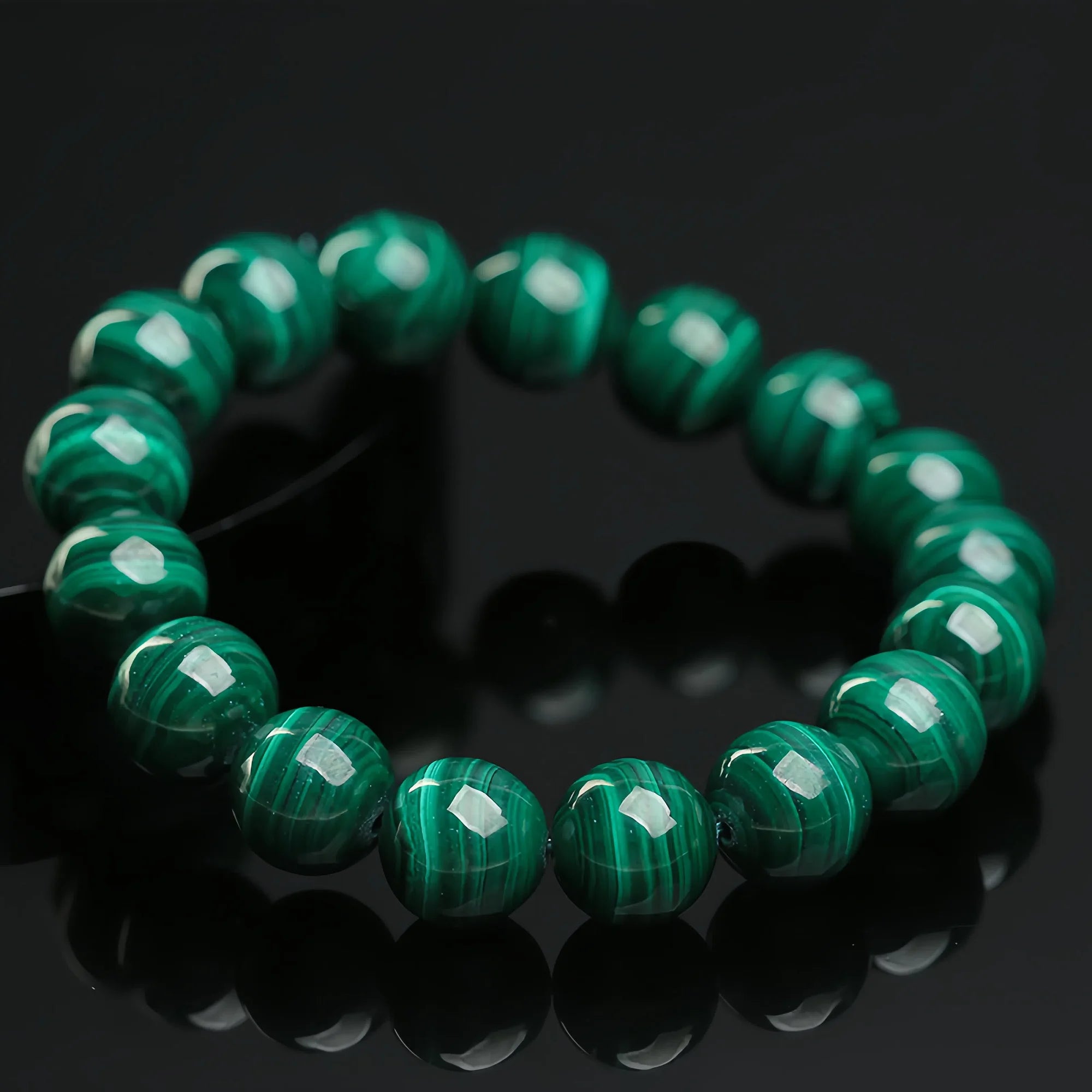 10mm Natural Malachite Bracelet