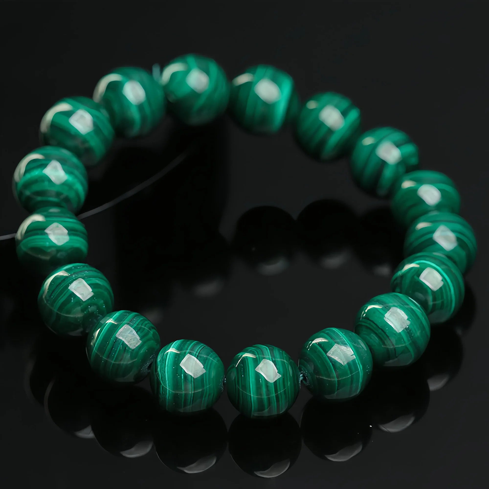 10mm Natural Malachite Bracelet