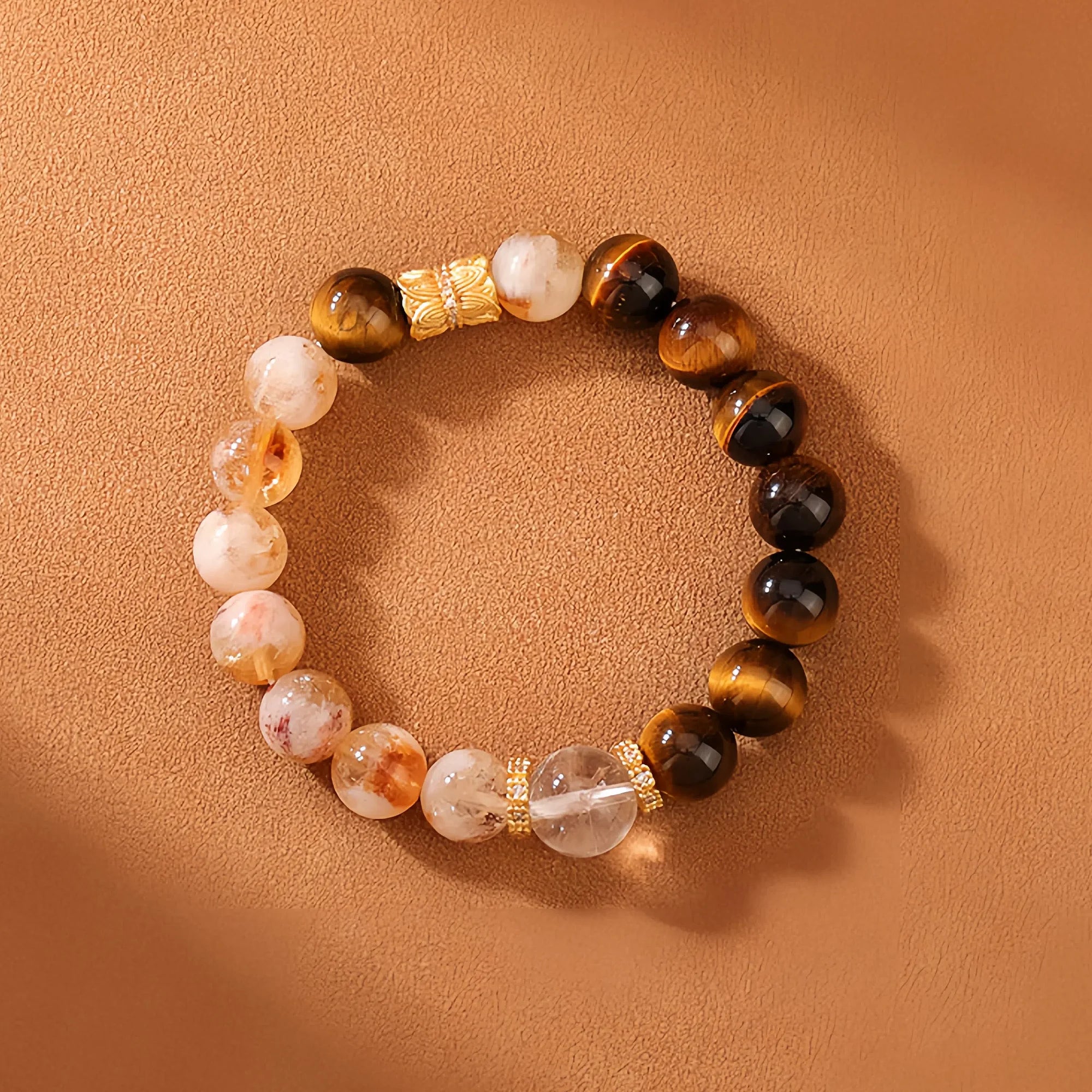 11mm Golden Healer & Tiger Eye Resonance Bracelet