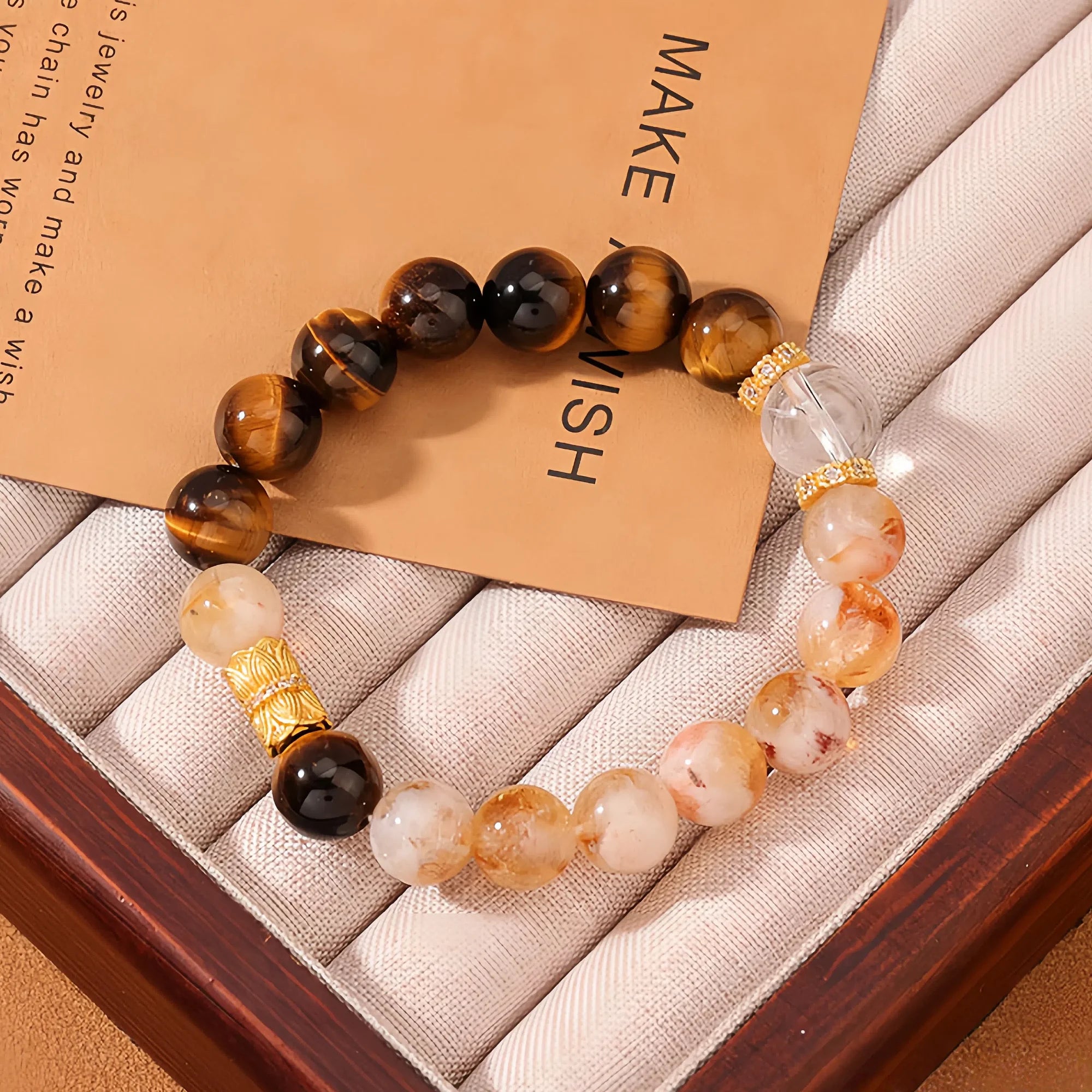 11mm Golden Healer & Tiger Eye Resonance Bracelet