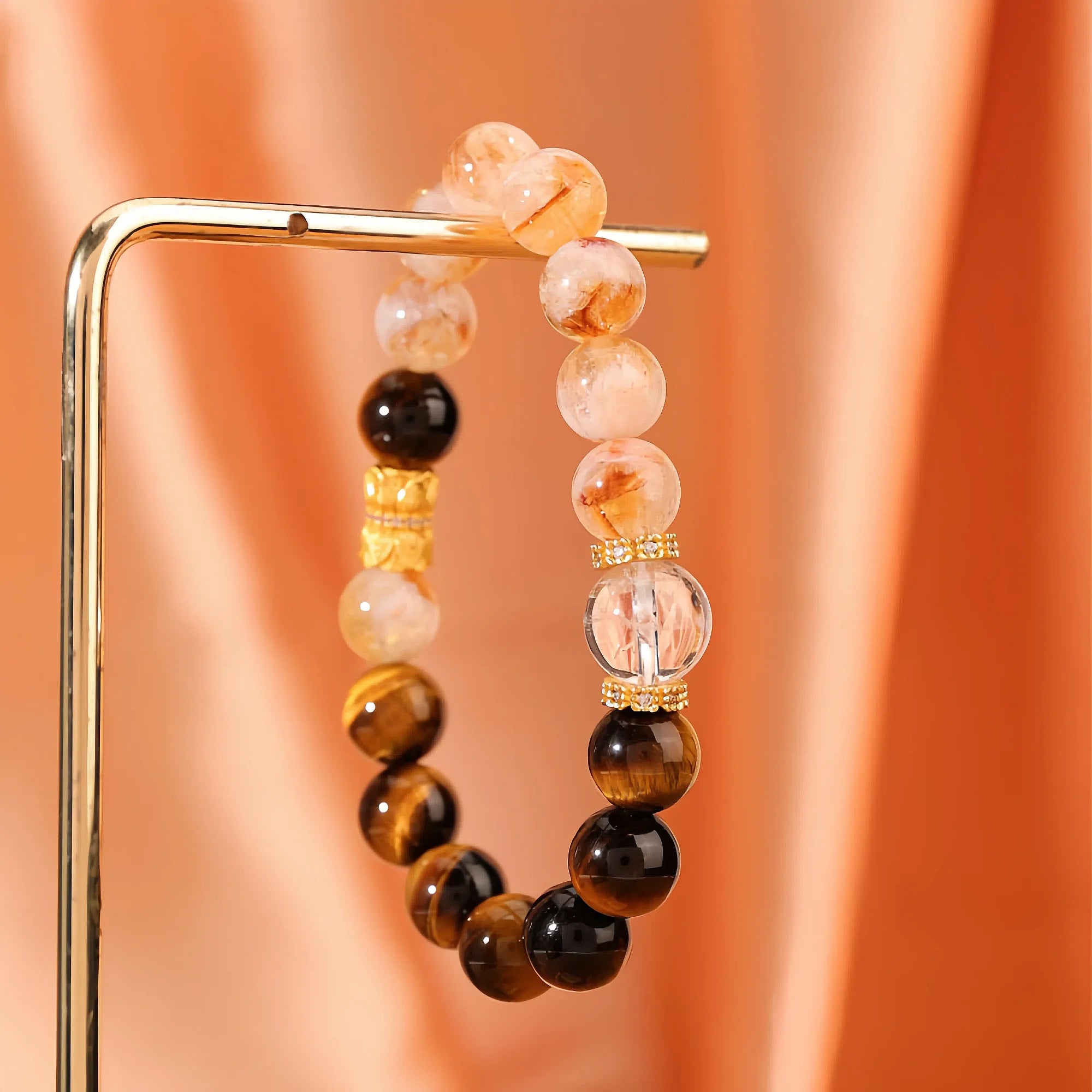 11mm Golden Healer & Tiger Eye Resonance Bracelet