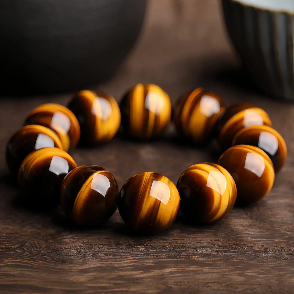 14mm Golden Tiger Eye Bracelet