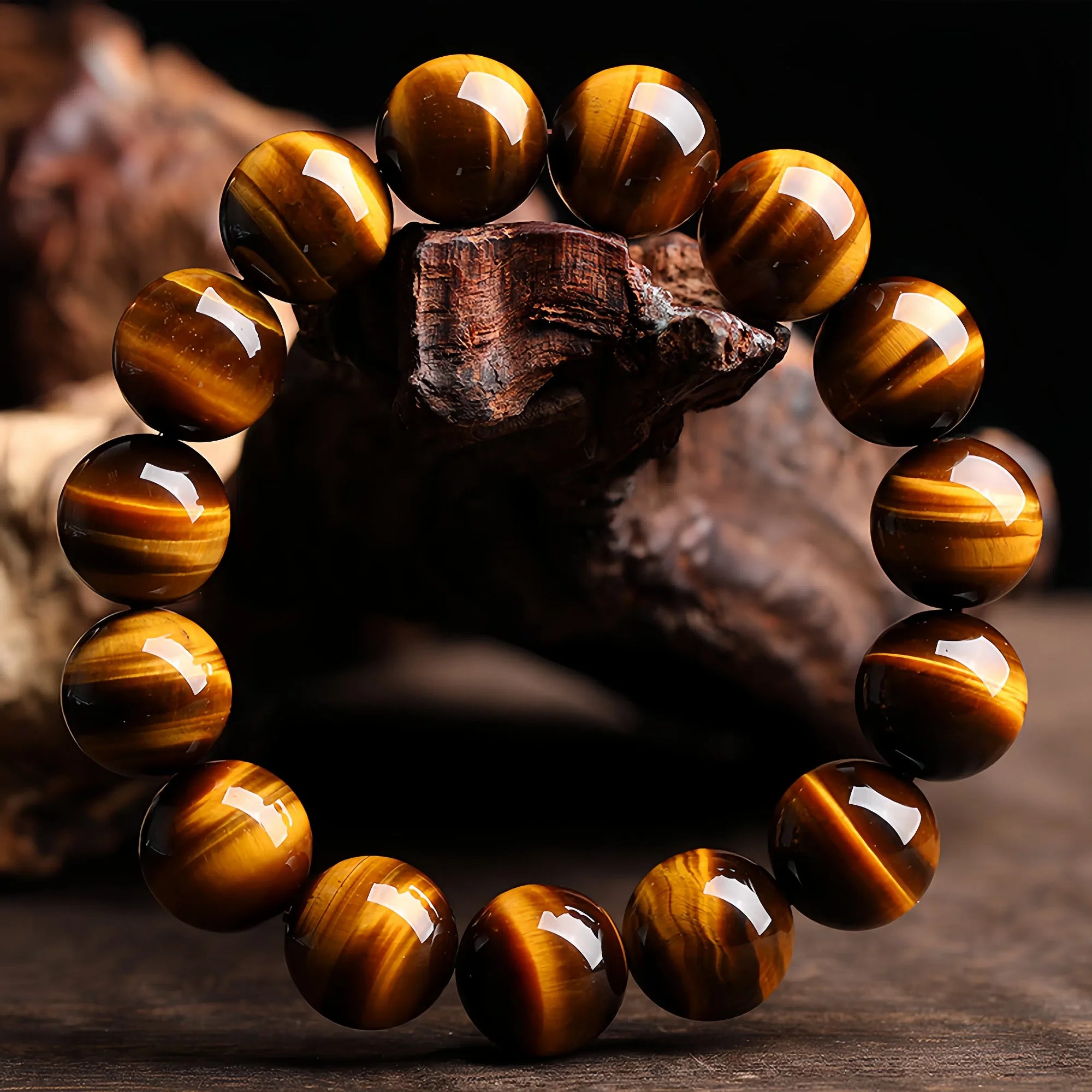 14mm Golden Tiger Eye Bracelet
