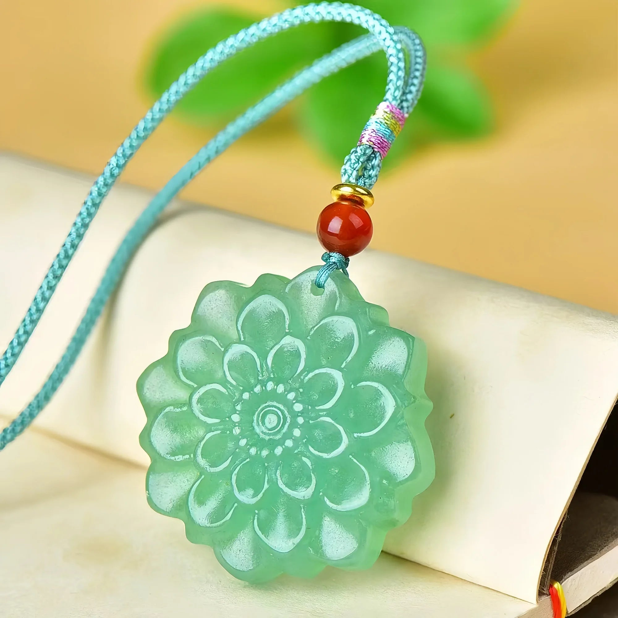 Green Aventurine Eternal Bloom Amulet Pendant
