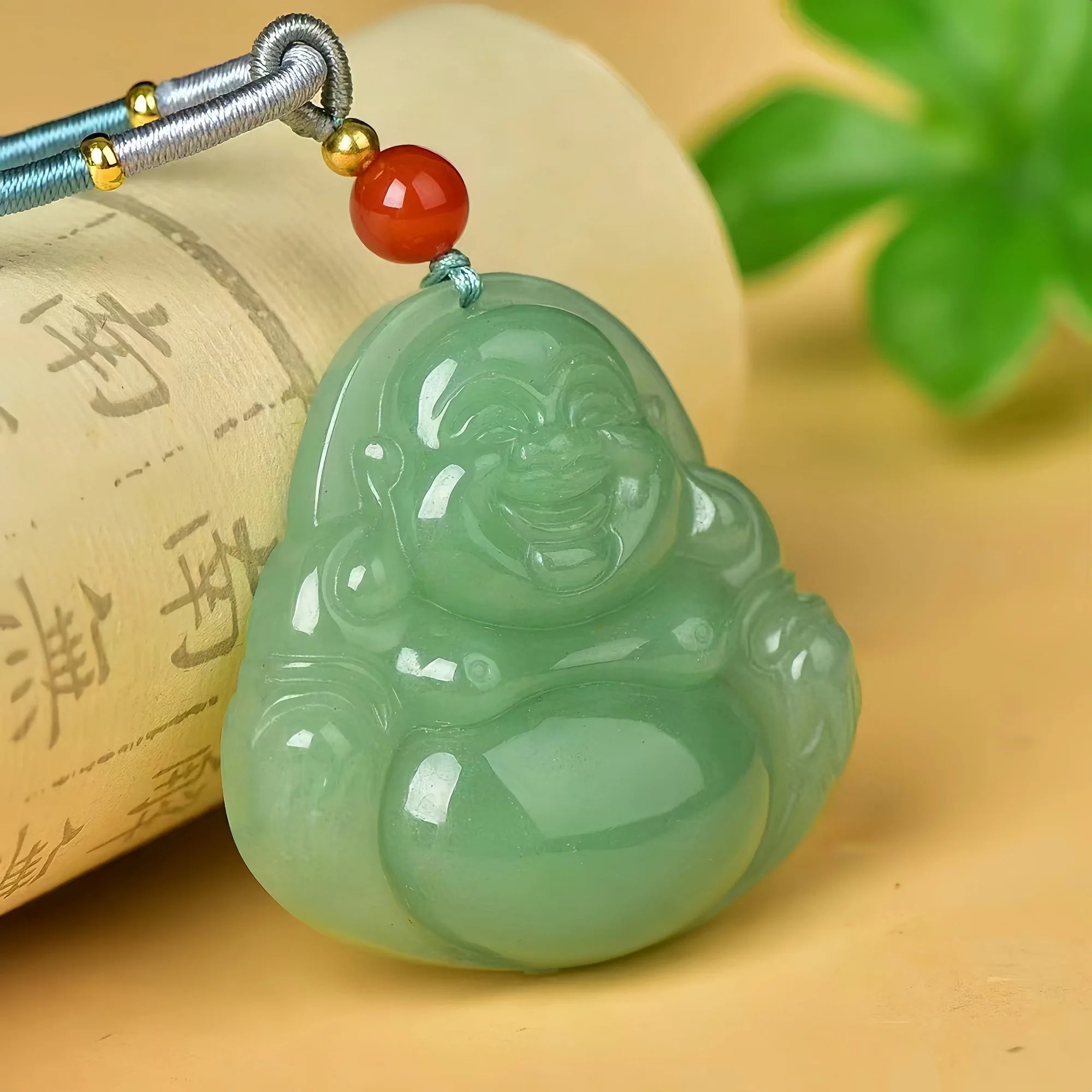 Green Aventurine Laughing Buddha Sanctuary Pendant