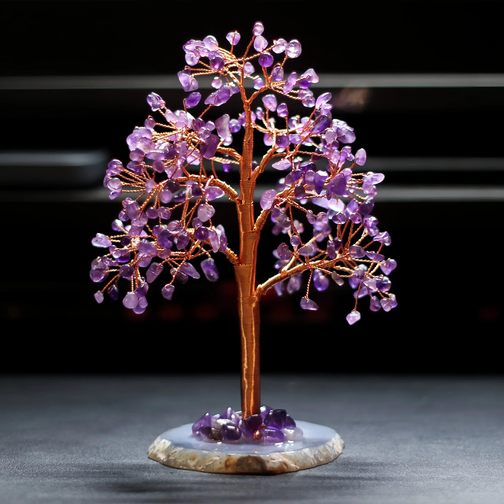 Amethyst Crystal Abundance Energy Tree