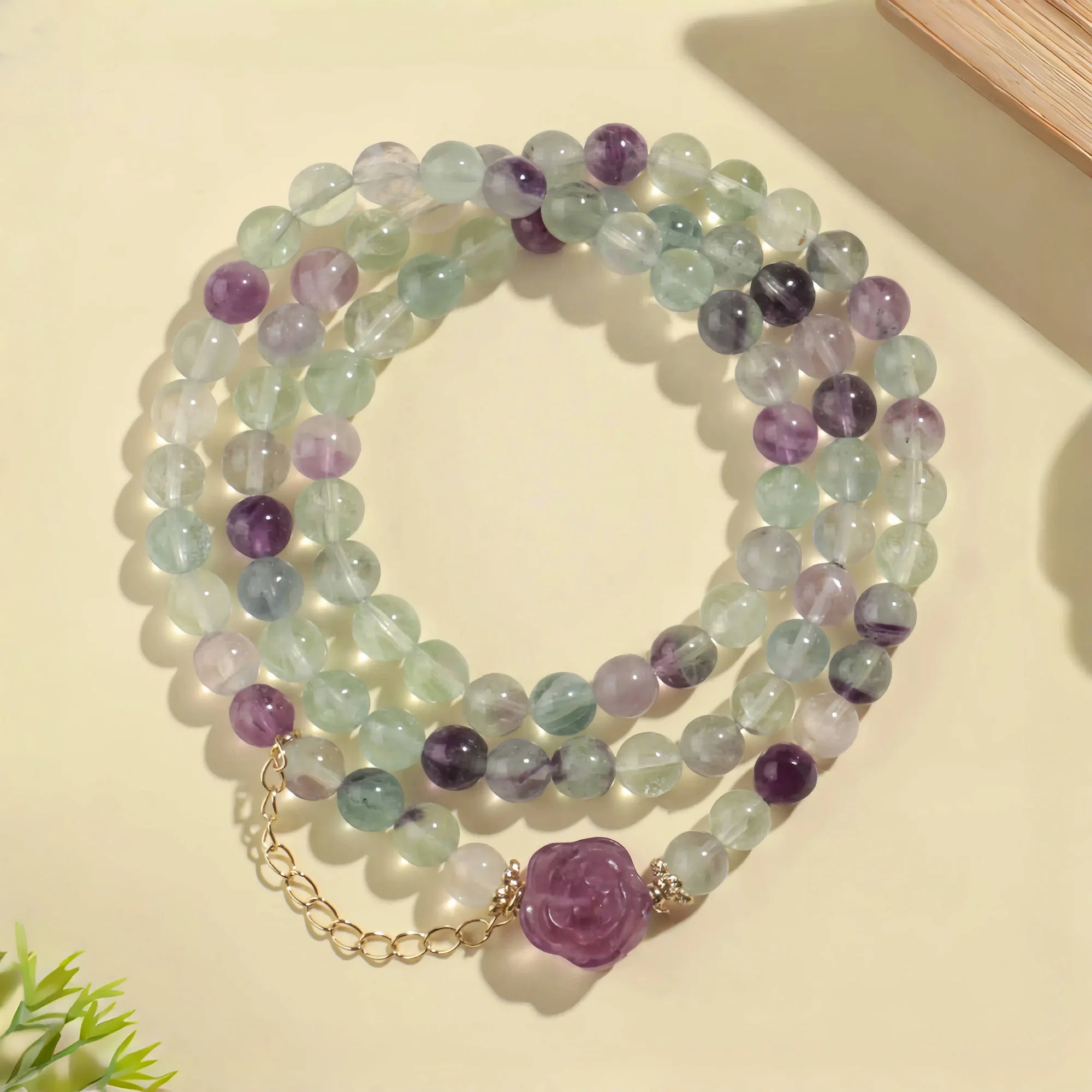 Amethyst & Rose Fluorite Harmony Bracelet
