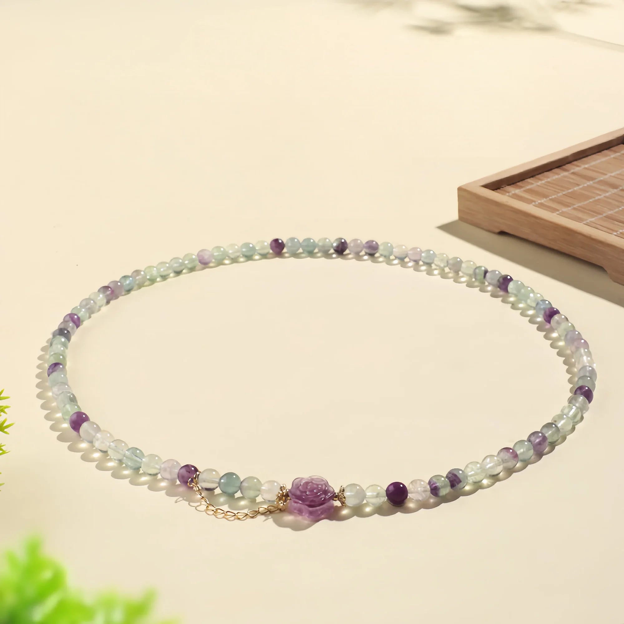 Amethyst & Rose Fluorite Harmony Bracelet