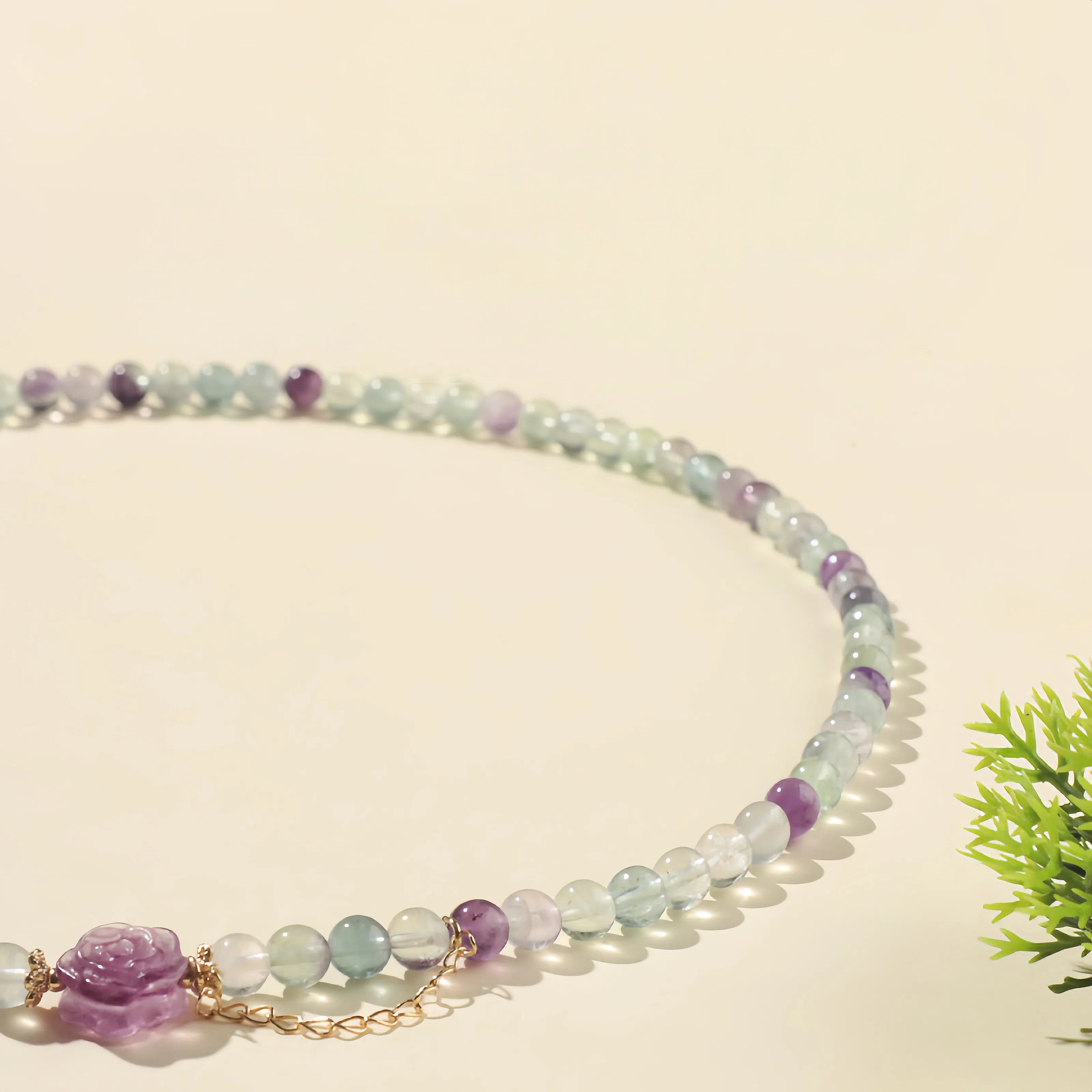 Amethyst & Rose Fluorite Harmony Bracelet